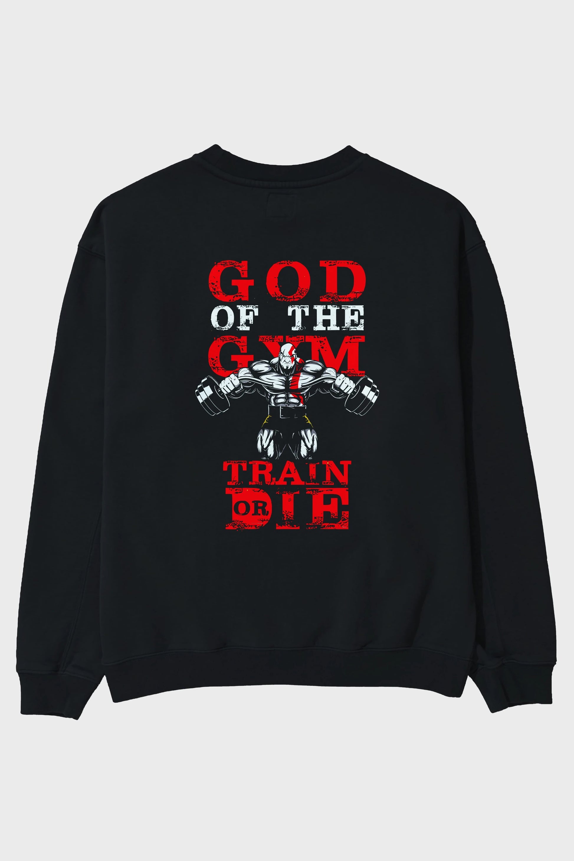 God of The GYM Arka Baskılı Oversize Sweatshirt Erkek Kadın Unisex