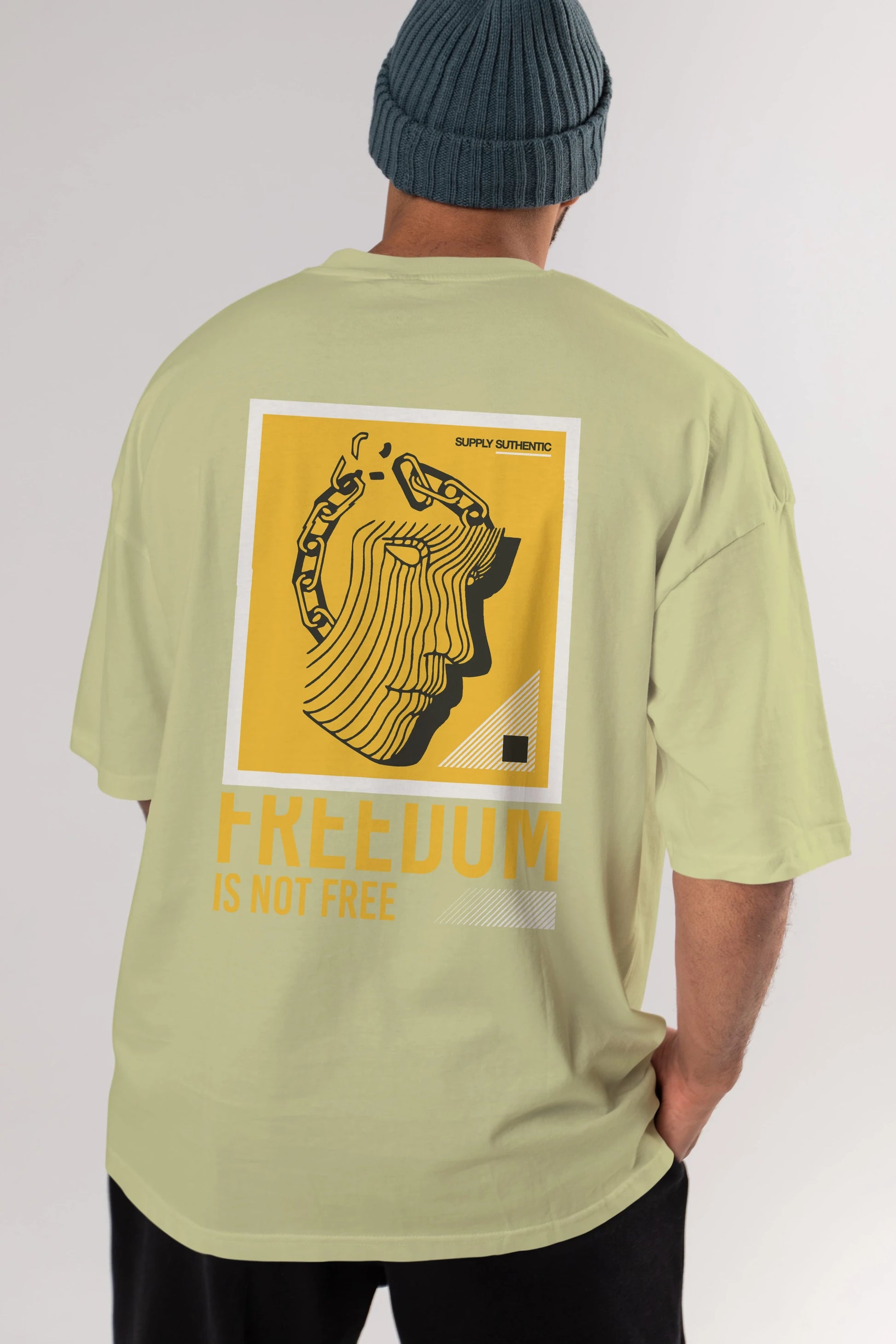 Freedom is Not Free Arka Baskılı Oversize t-shirt Erkek Kadın Unisex