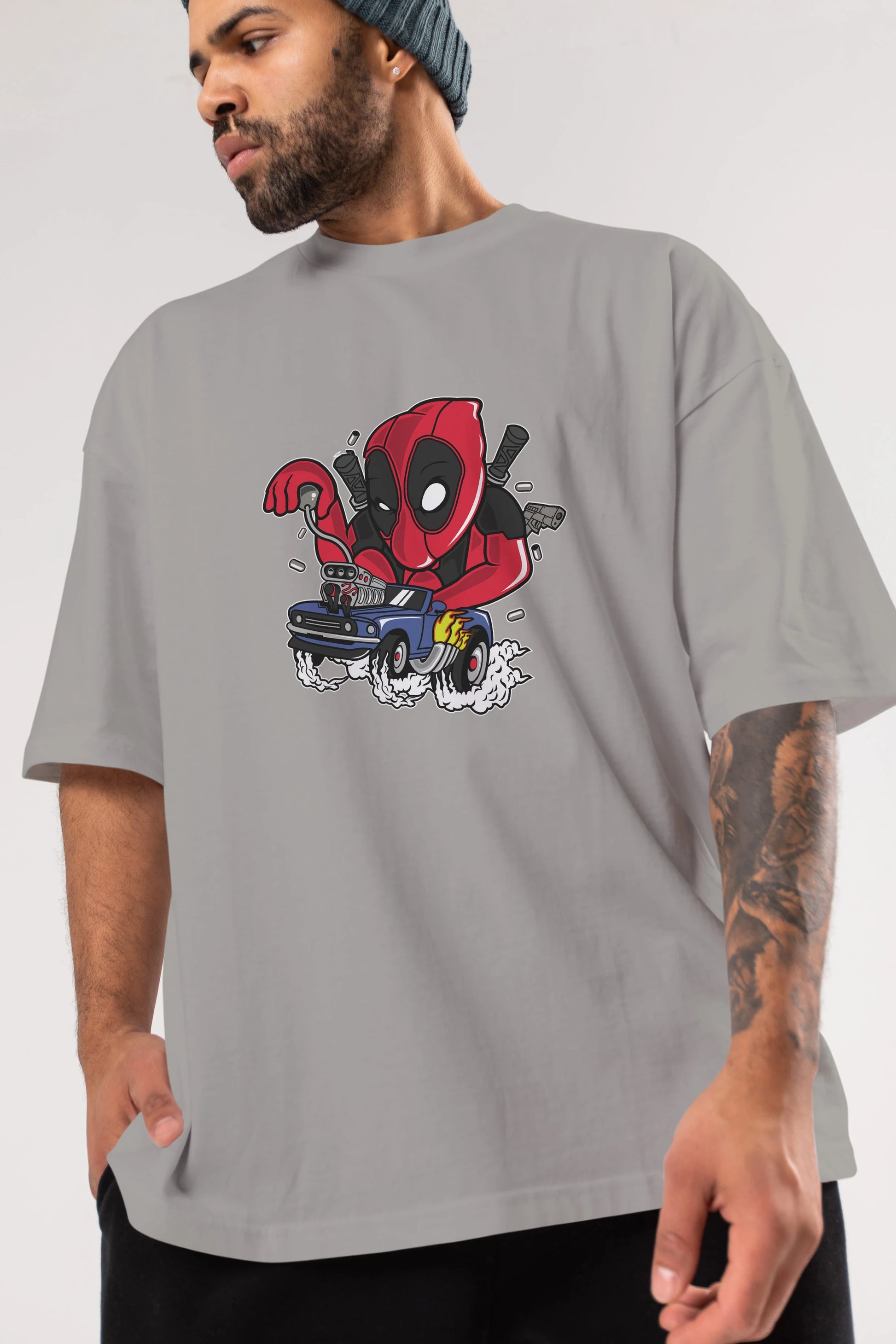 Deadpool (21) Ön Baskılı Oversize t-shirt Erkek Kadın Unisex %100 Pamuk Bisiklet Yaka tişort