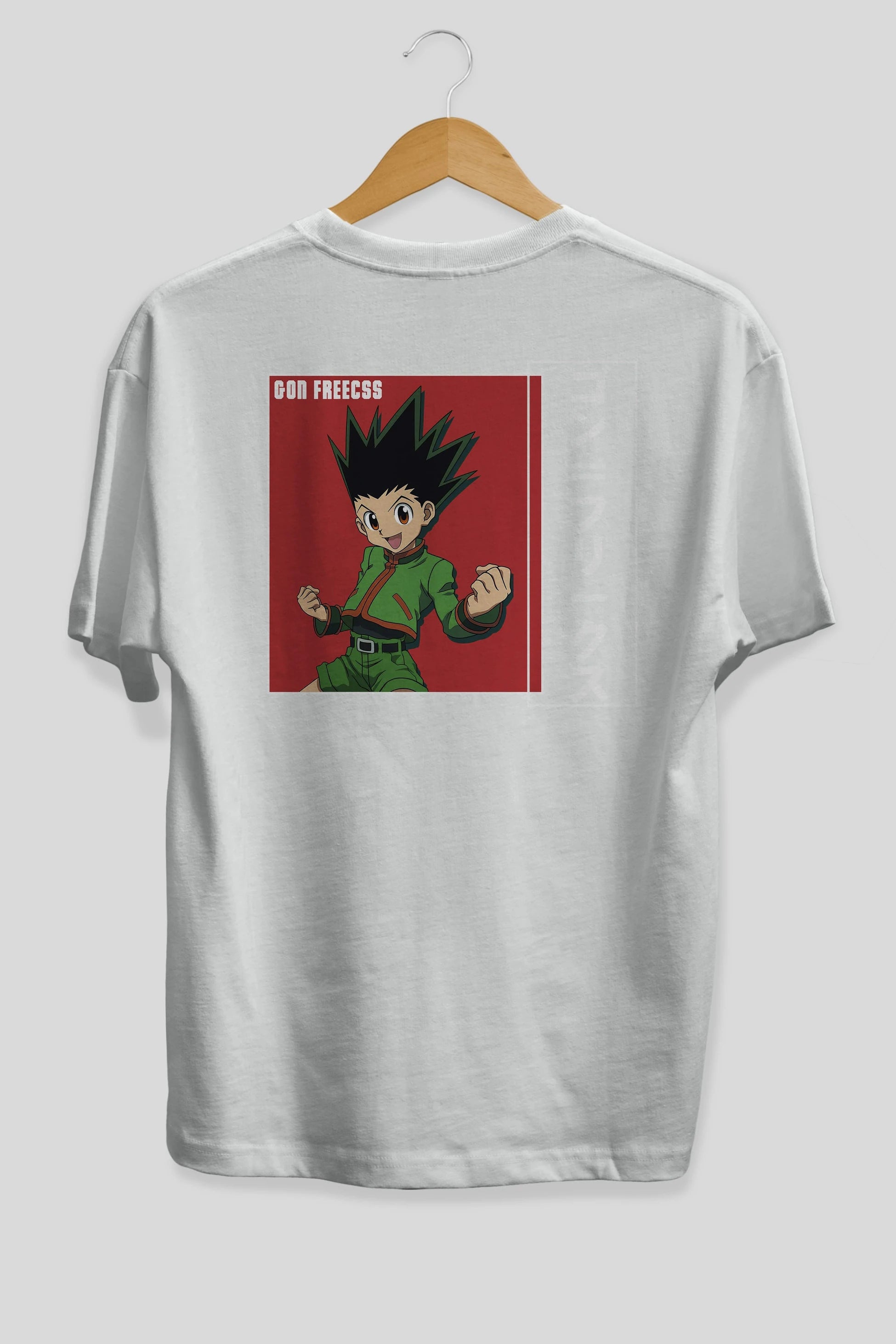 Gon Freecss HUNTER X HUNTER 5 Anime Arka Baskılı Oversize t-shirt Erkek Kadın Unisex