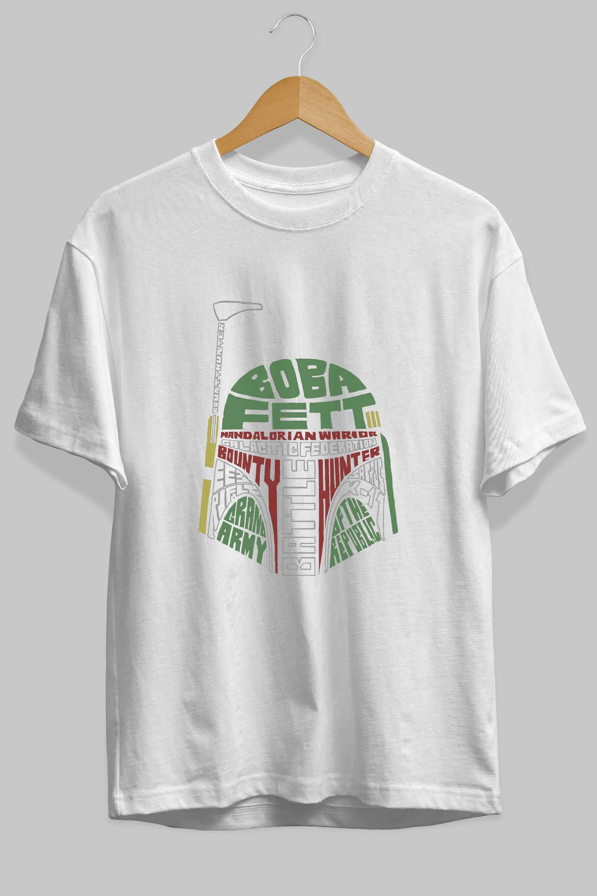 Boba Fett (2) Ön Baskılı Oversize t-shirt %100 pamuk Erkek Kadın Unisex