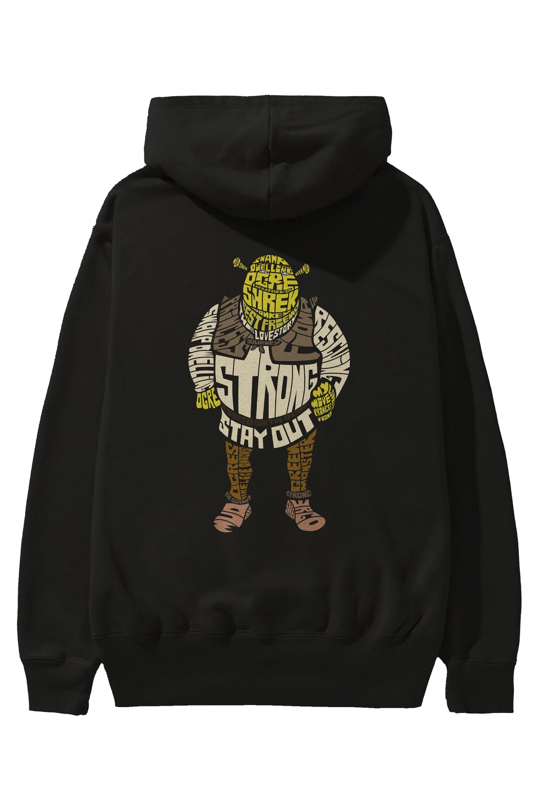 Shrek Arka Baskılı Hoodie Oversize Kapüşonlu Sweatshirt Erkek Kadın Unisex