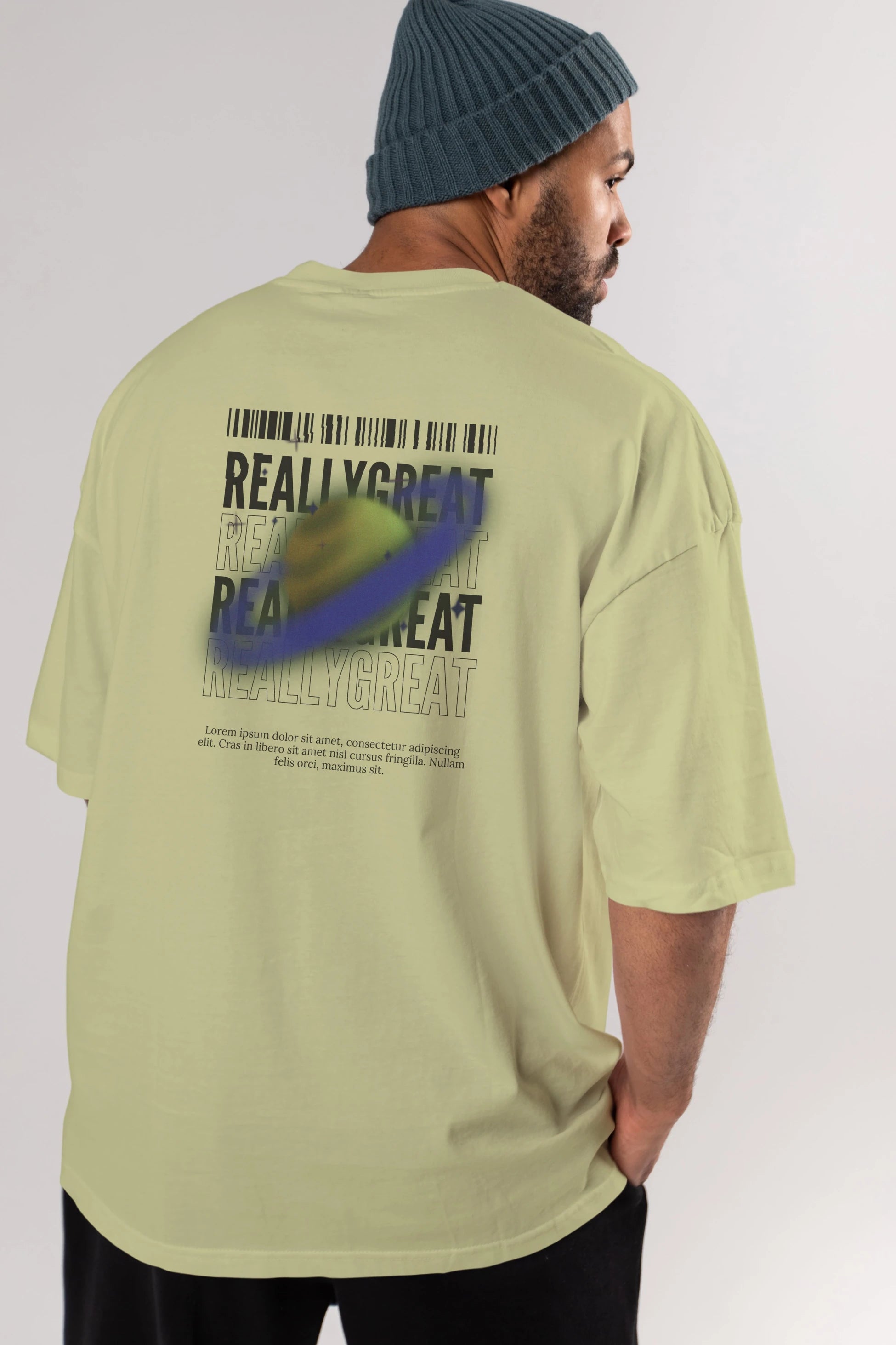 Really Great 2 Yazılı Arka Baskılı Oversize t-shirt Erkek Kadın Unisex