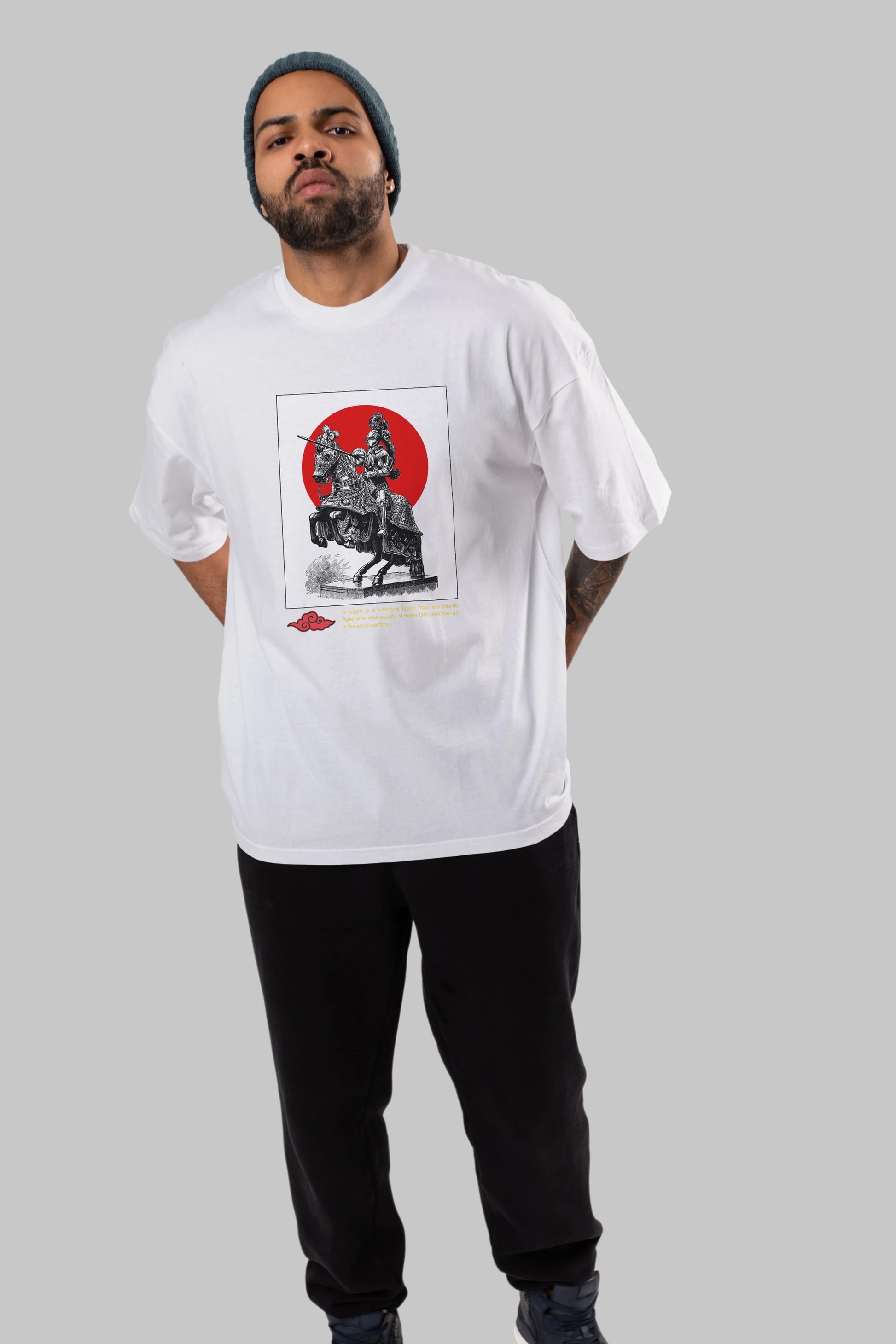 Japan Streetwear 2 Ön Baskılı Oversize t-shirt Erkek Kadın Unisex