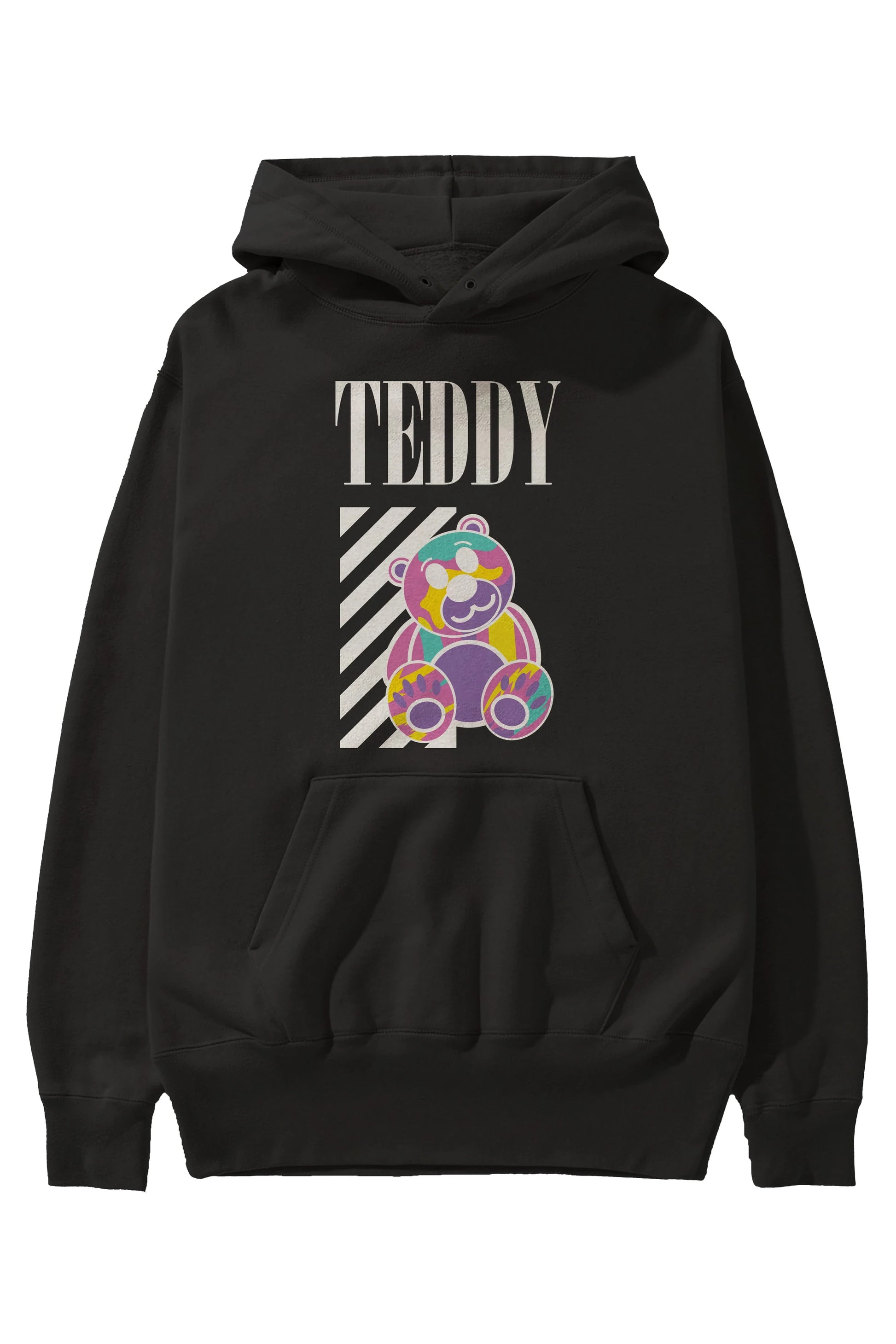 Teddy Bear 2 Ön Baskılı Hoodie Oversize Kapüşonlu Sweatshirt Erkek Kadın Unisex