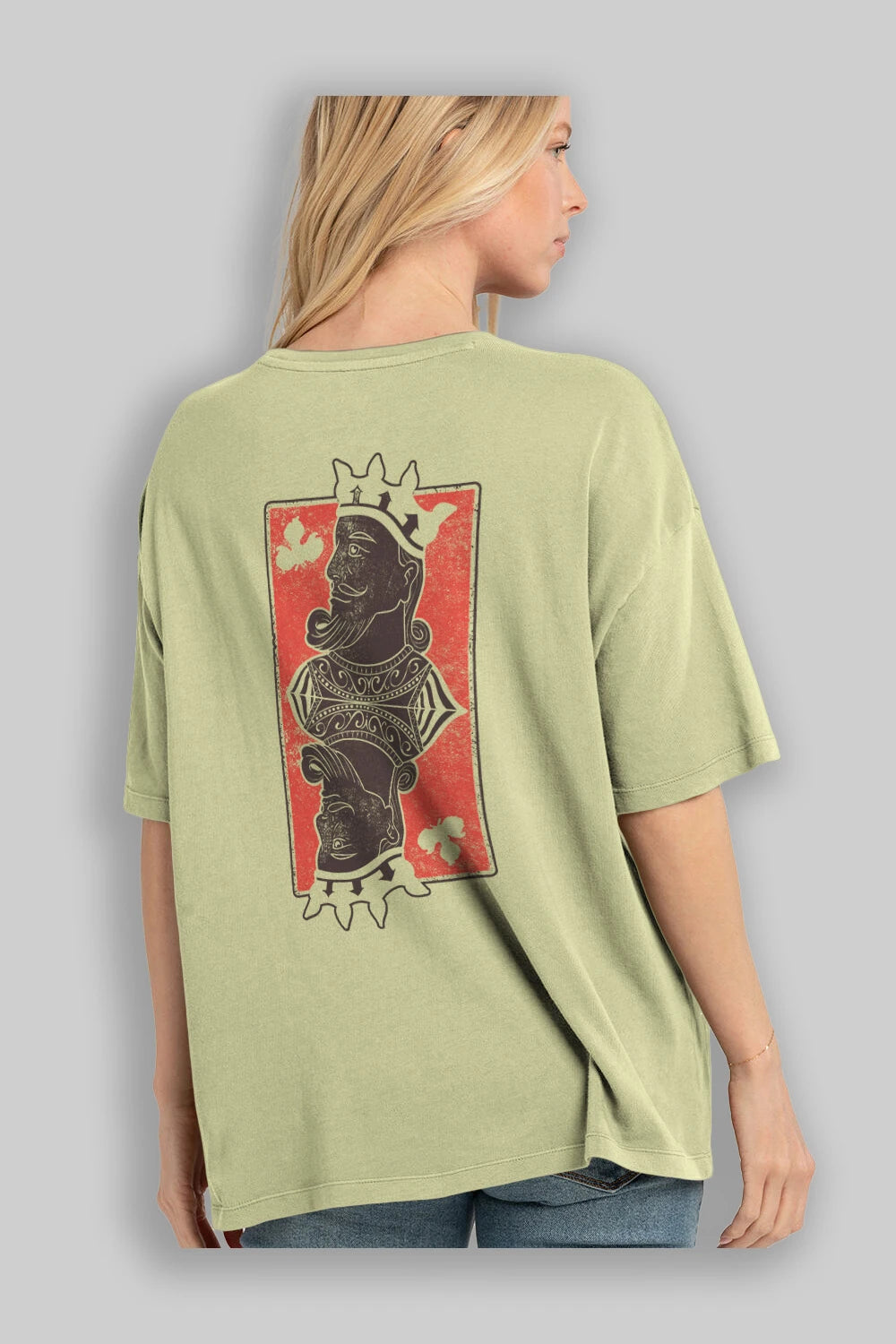 King Streetwear Arka Baskılı Oversize t-shirt Erkek Kadın Unisex