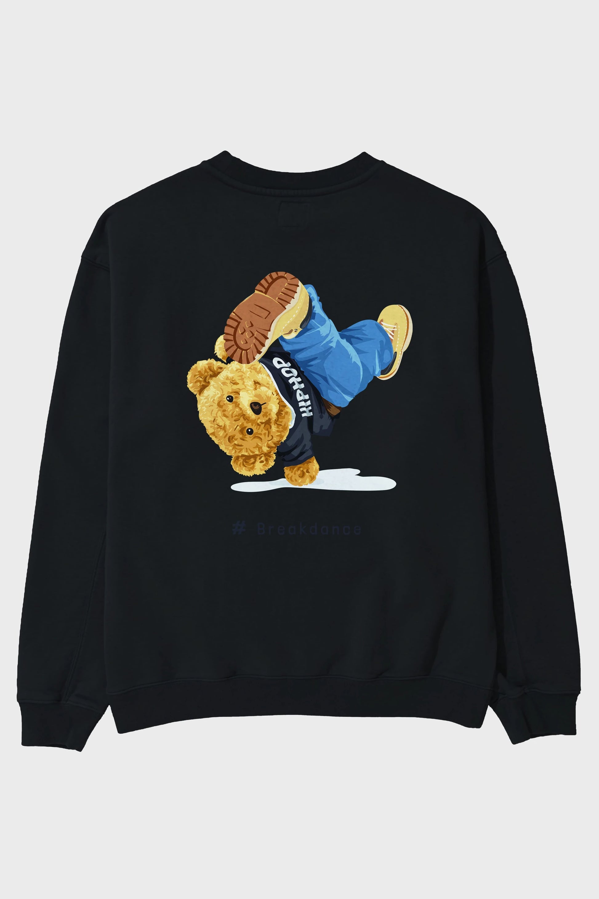 Teddy Bear Breakdance Arka Baskılı Oversize Sweatshirt Erkek Kadın Unisex