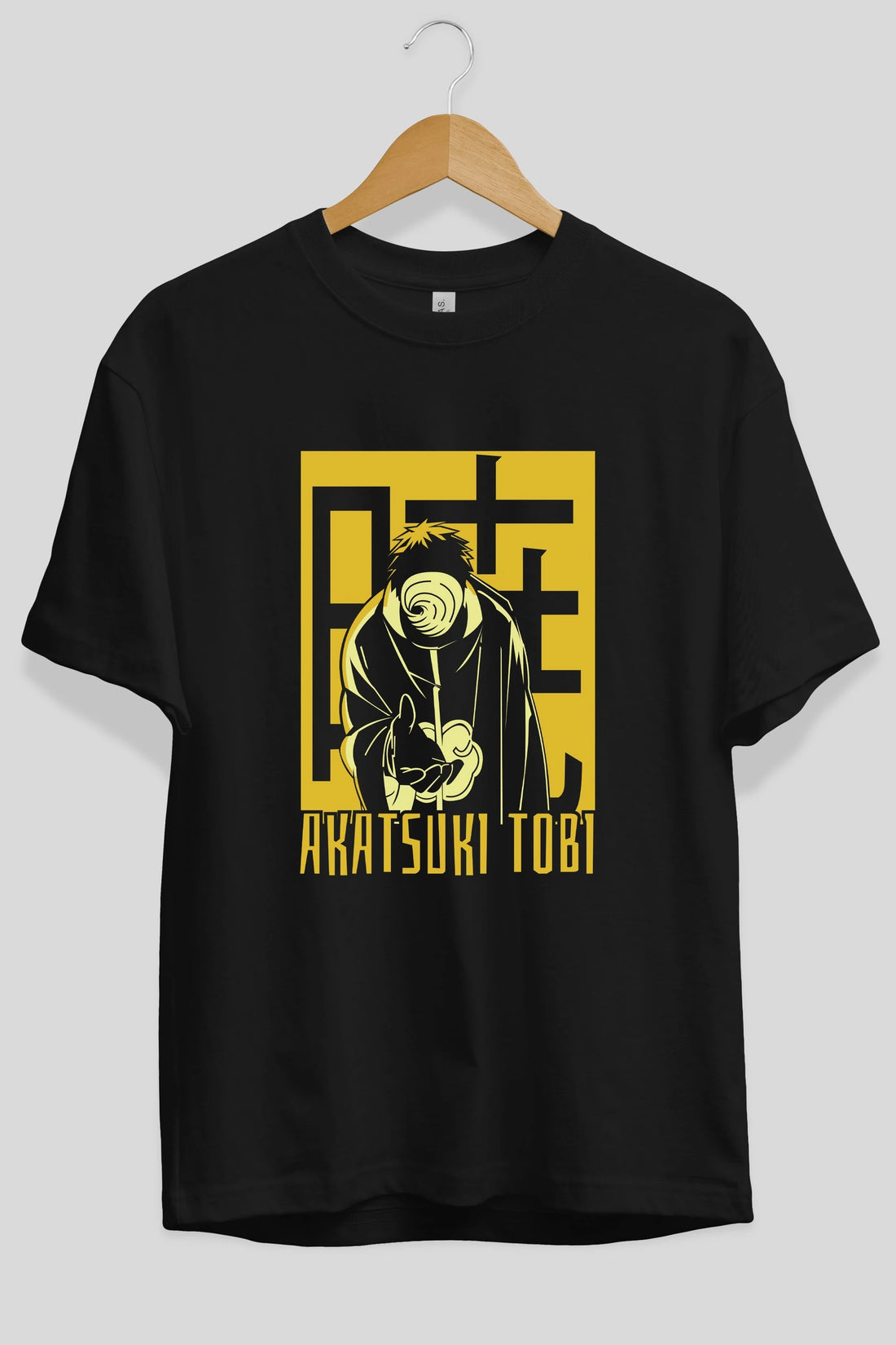 AKATSUKI OBITO NARUTO Anime Ön Baskılı Oversize t-shirt %100 pamuk Erkek Kadın Unisex