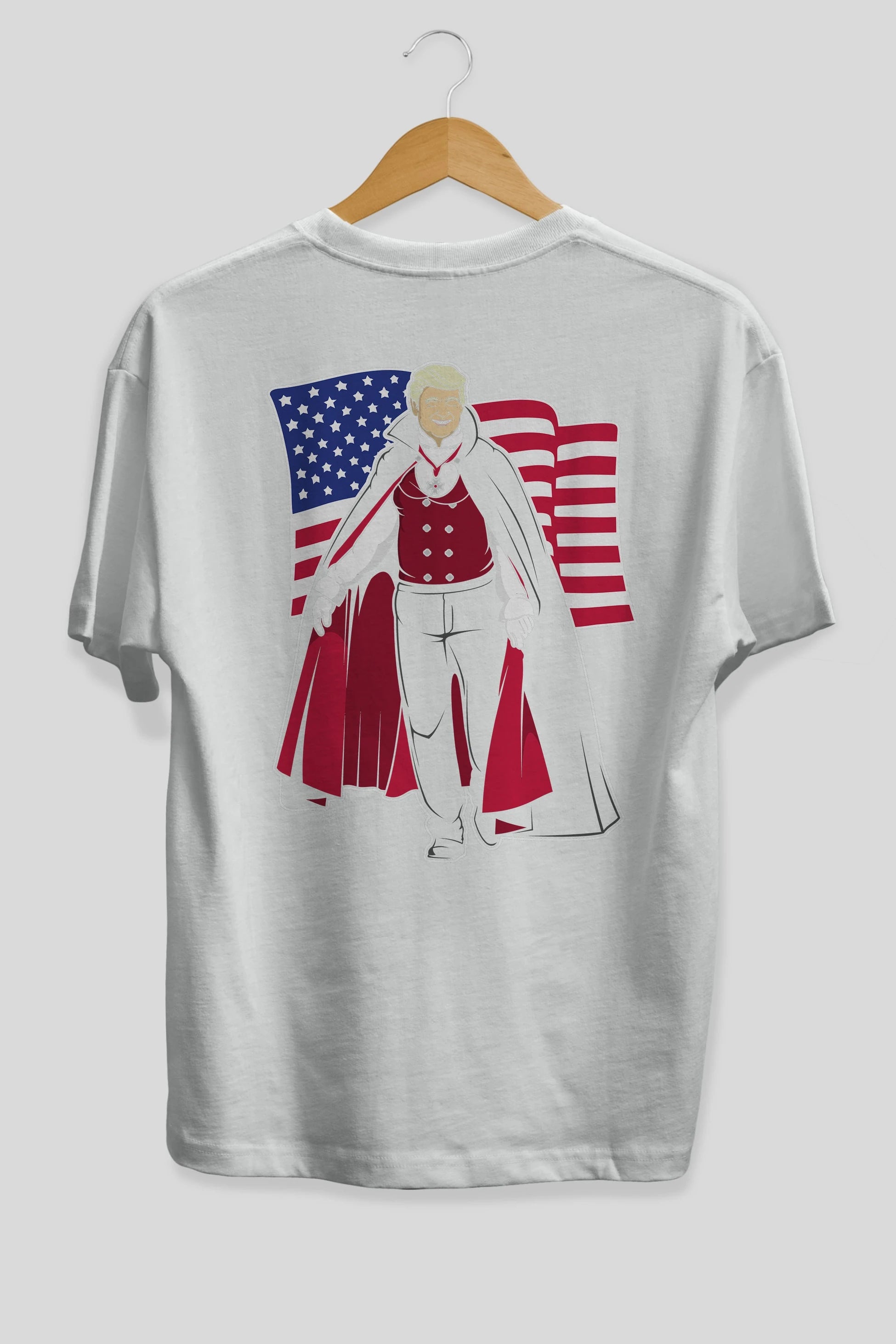 Trump Dracula Arka Baskılı Oversize t-shirt Erkek Kadın Unisex %100 Pamuk tişort