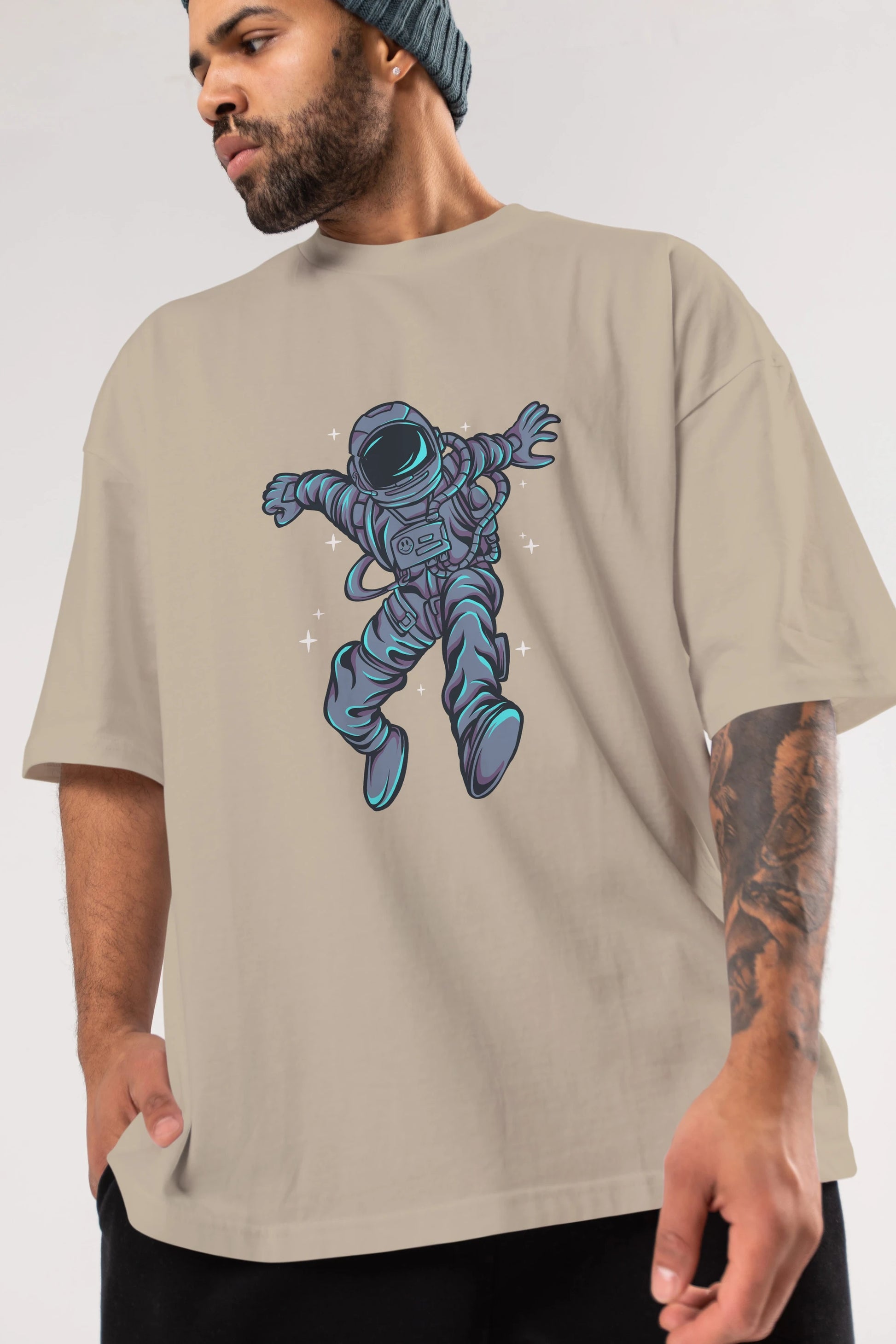 Astrostars tshirt Ön Baskılı Oversize t-shirt Erkek Kadın Unisex