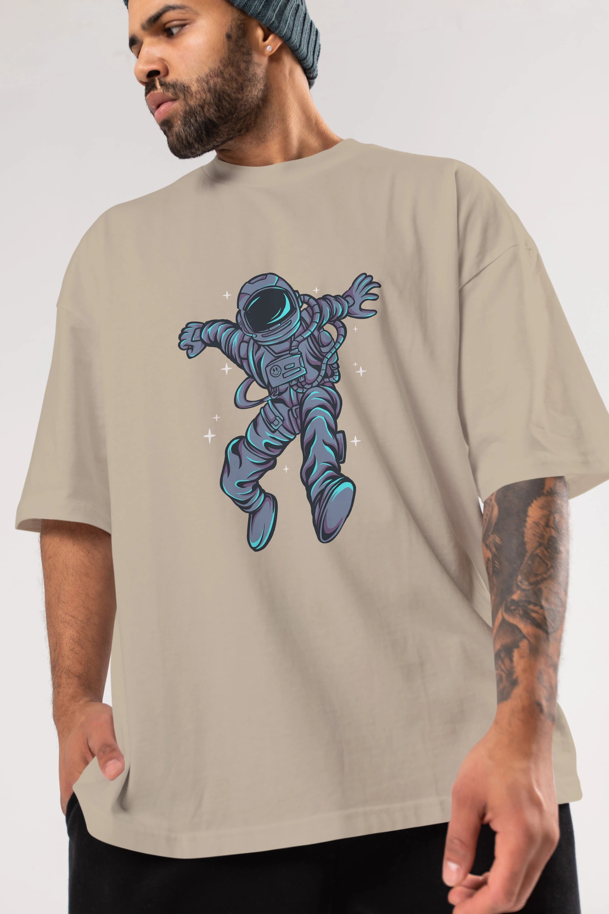 Astrostars tshirt Ön Baskılı Oversize t-shirt Erkek Kadın Unisex