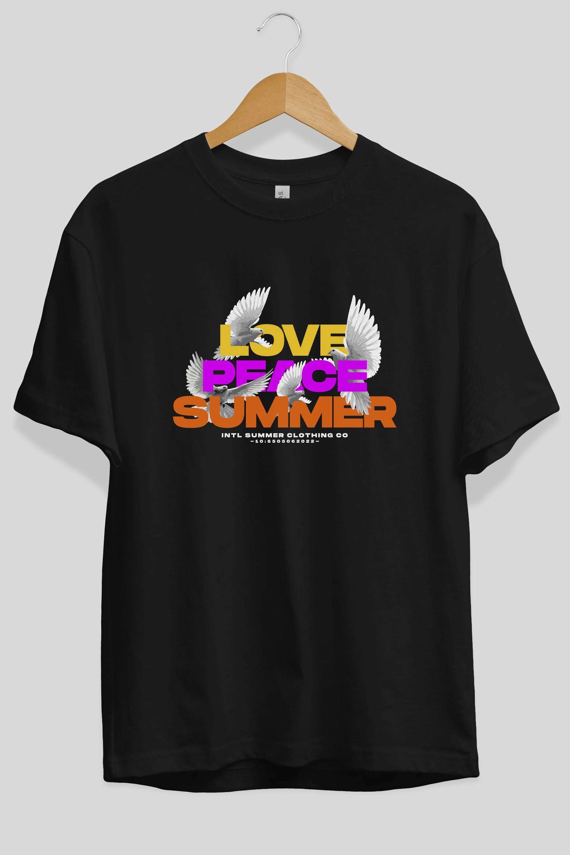 Love Peace Summer Ön Baskılı Oversize t-shirt Erkek Kadın Unisex