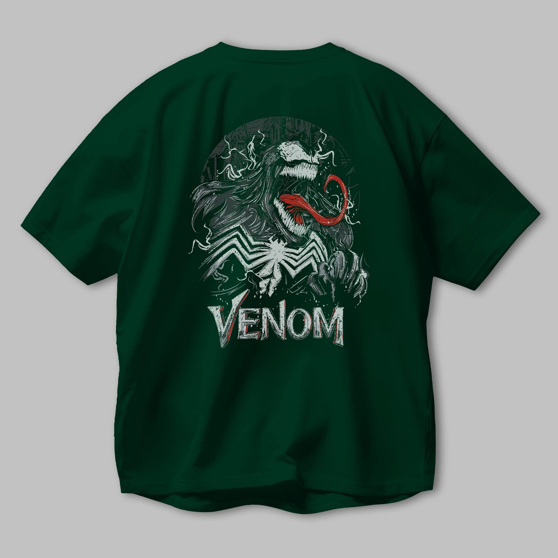 Venom (13) Arka Baskılı Oversize t-shirt Erkek Kadın Unisex %100 Pamuk Bisiklet Yaka tişort