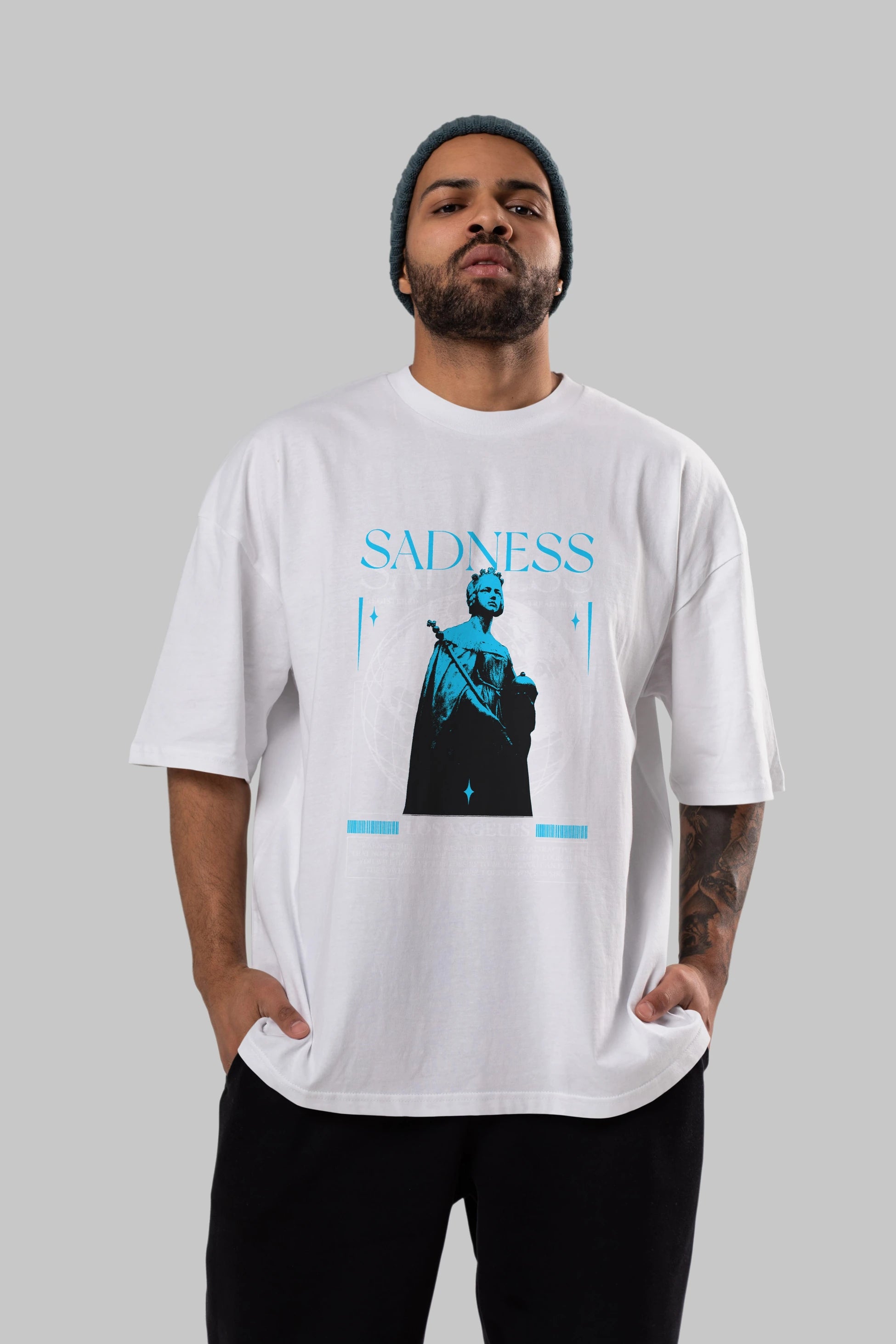 Sadness Los Angeles Ön Baskılı Oversize t-shirt Erkek Kadın Unisex