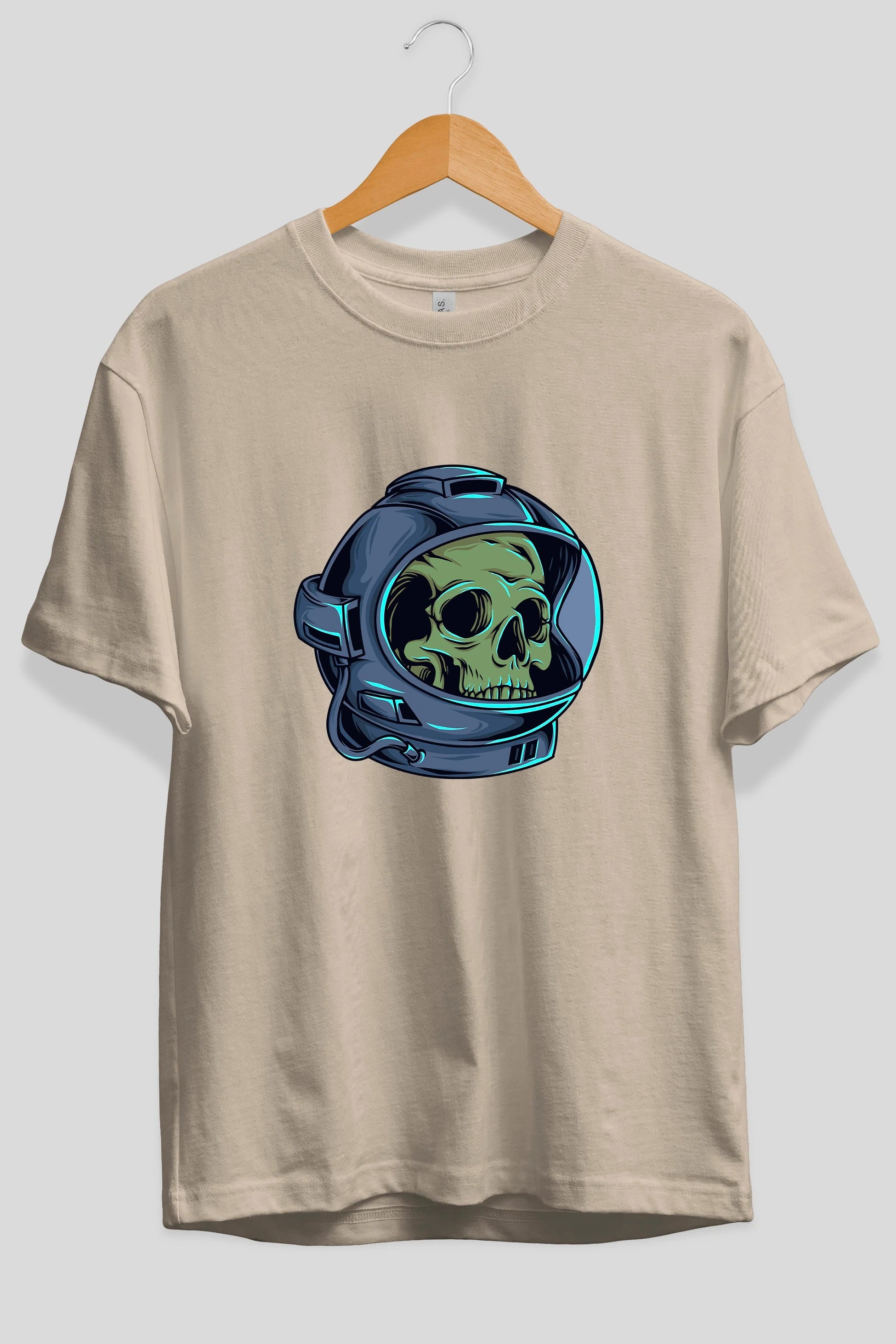 Astroskull Ön Baskılı Oversize t-shirt Erkek Kadın Unisex