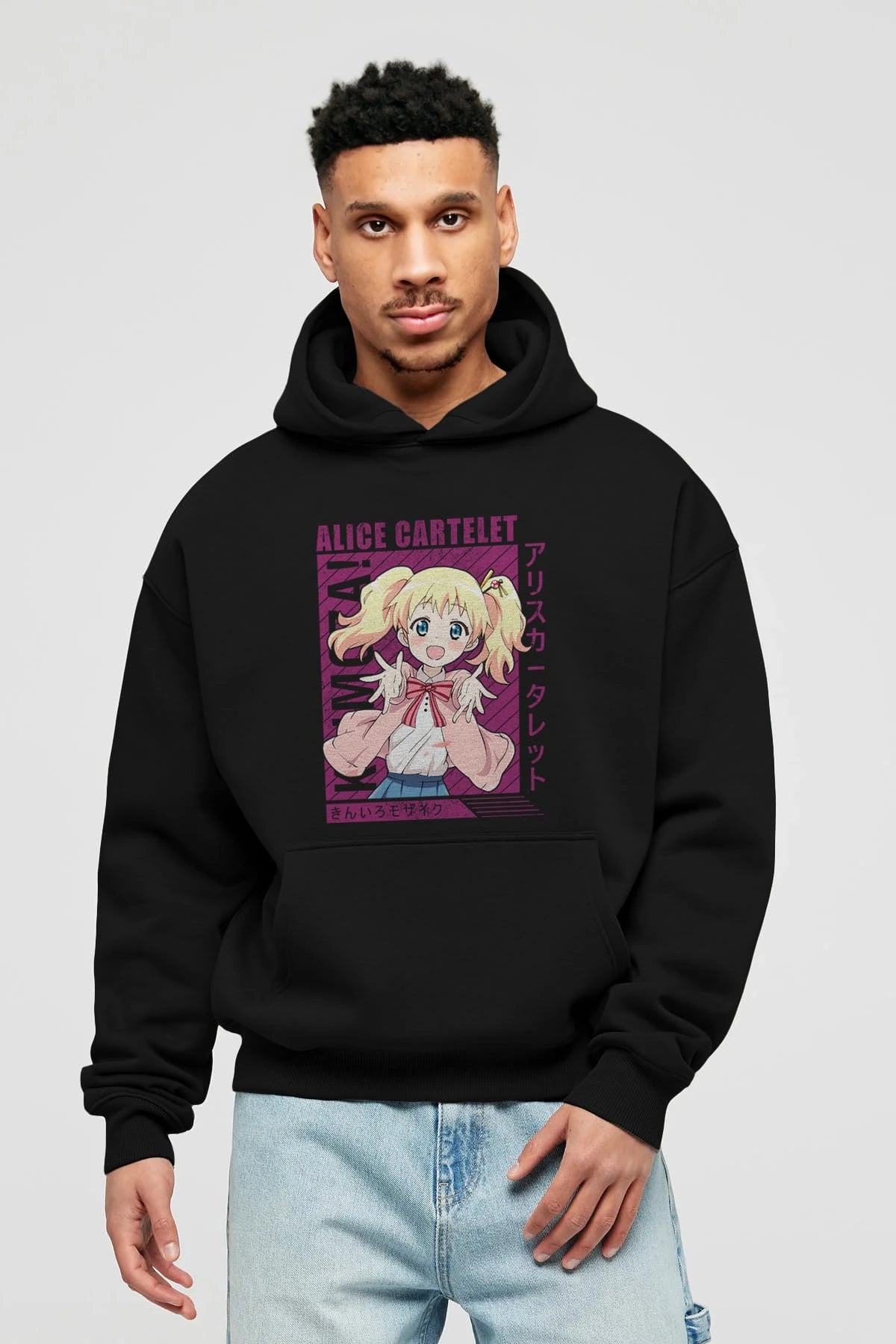 Alice Cartelet 12 Anime Ön Baskılı Hoodie Oversize Kapüşonlu Sweatshirt Erkek Kadın Unisex