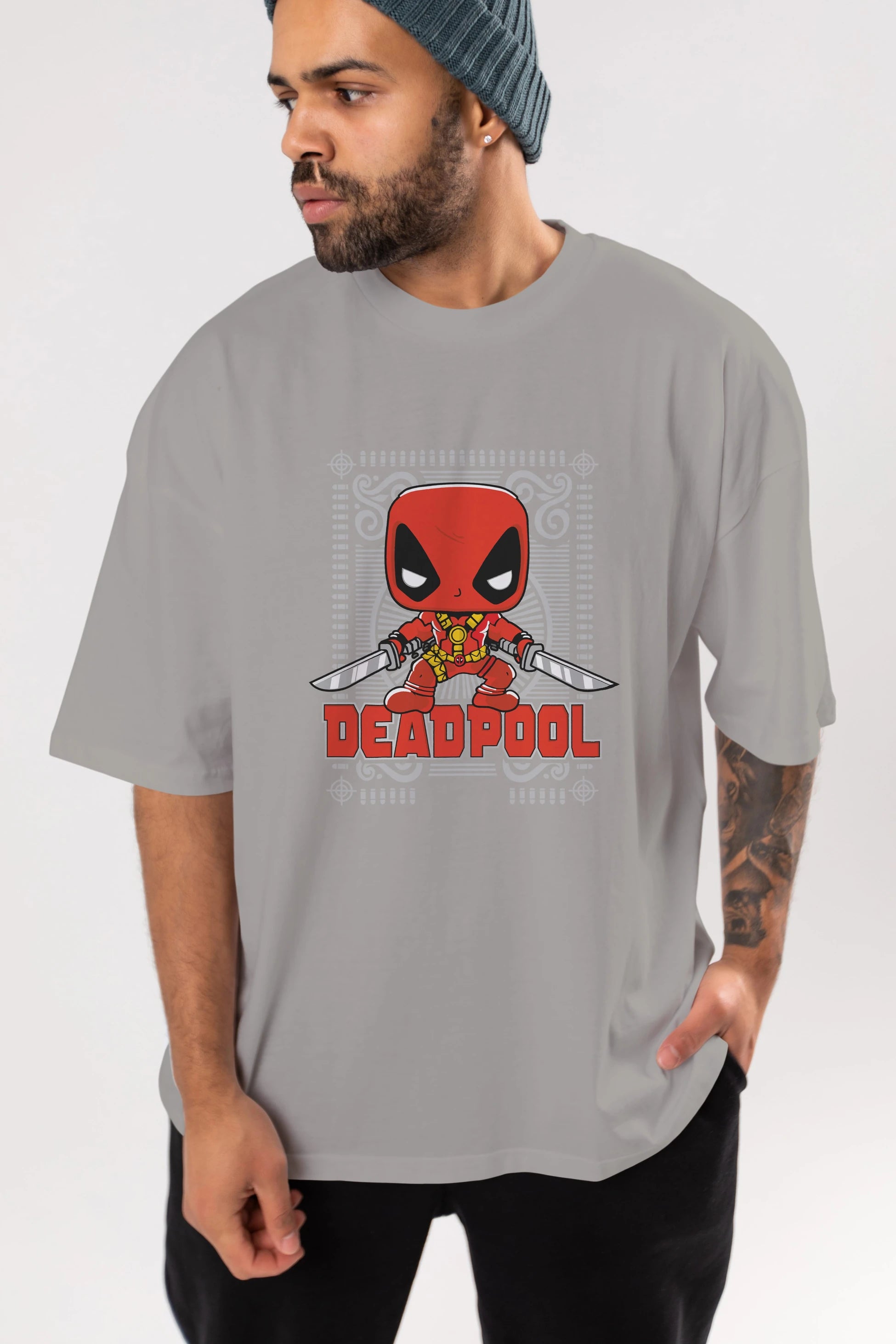 Deadpool (17) Ön Baskılı Oversize t-shirt Erkek Kadın Unisex %100 Pamuk Bisiklet Yaka tişort