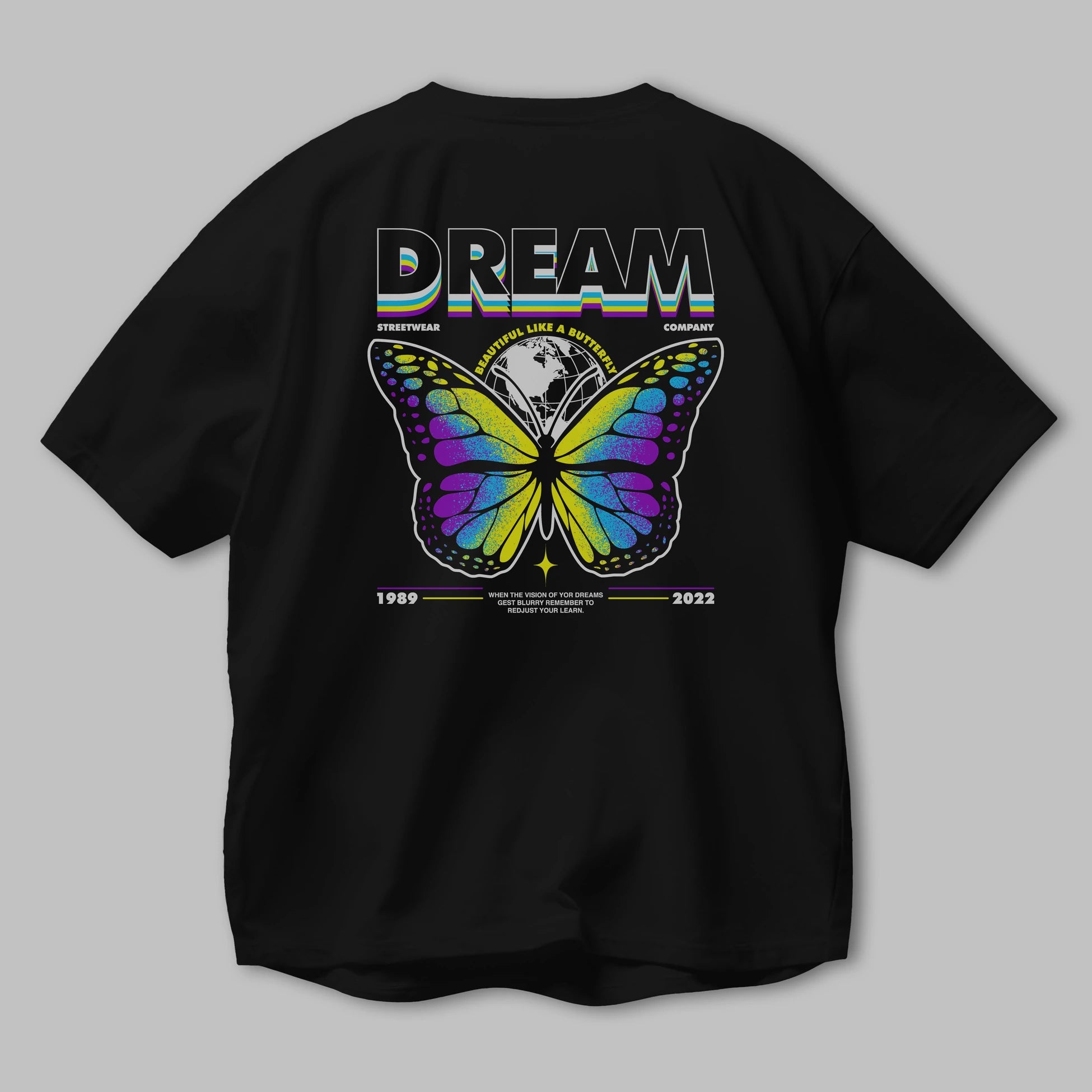 Dream Company Arka Baskılı Oversize t-shirt Erkek Kadın Unisex