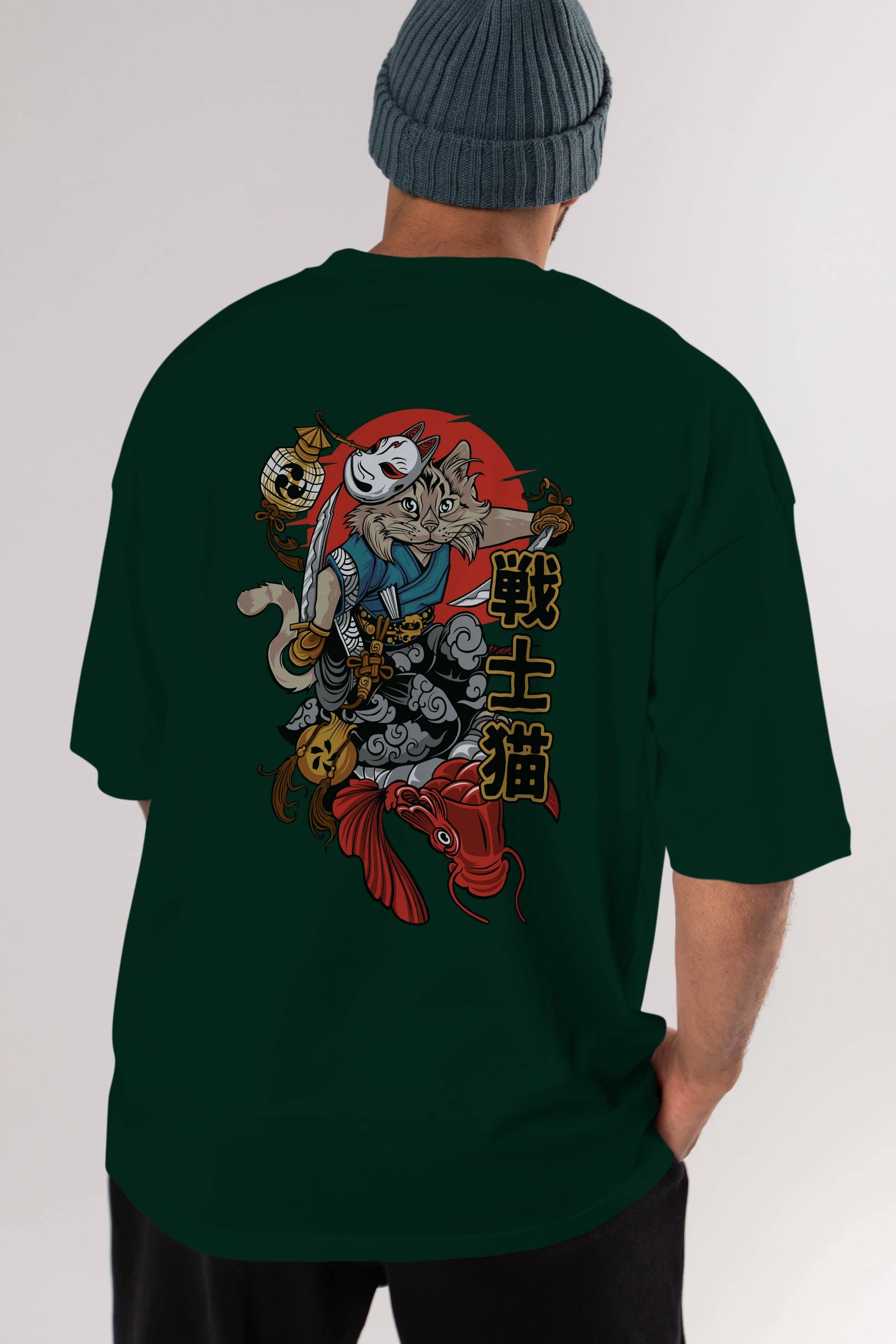 TRIBAL (2) Anime Arka Baskılı Oversize t-shirt Erkek Kadın Unisex