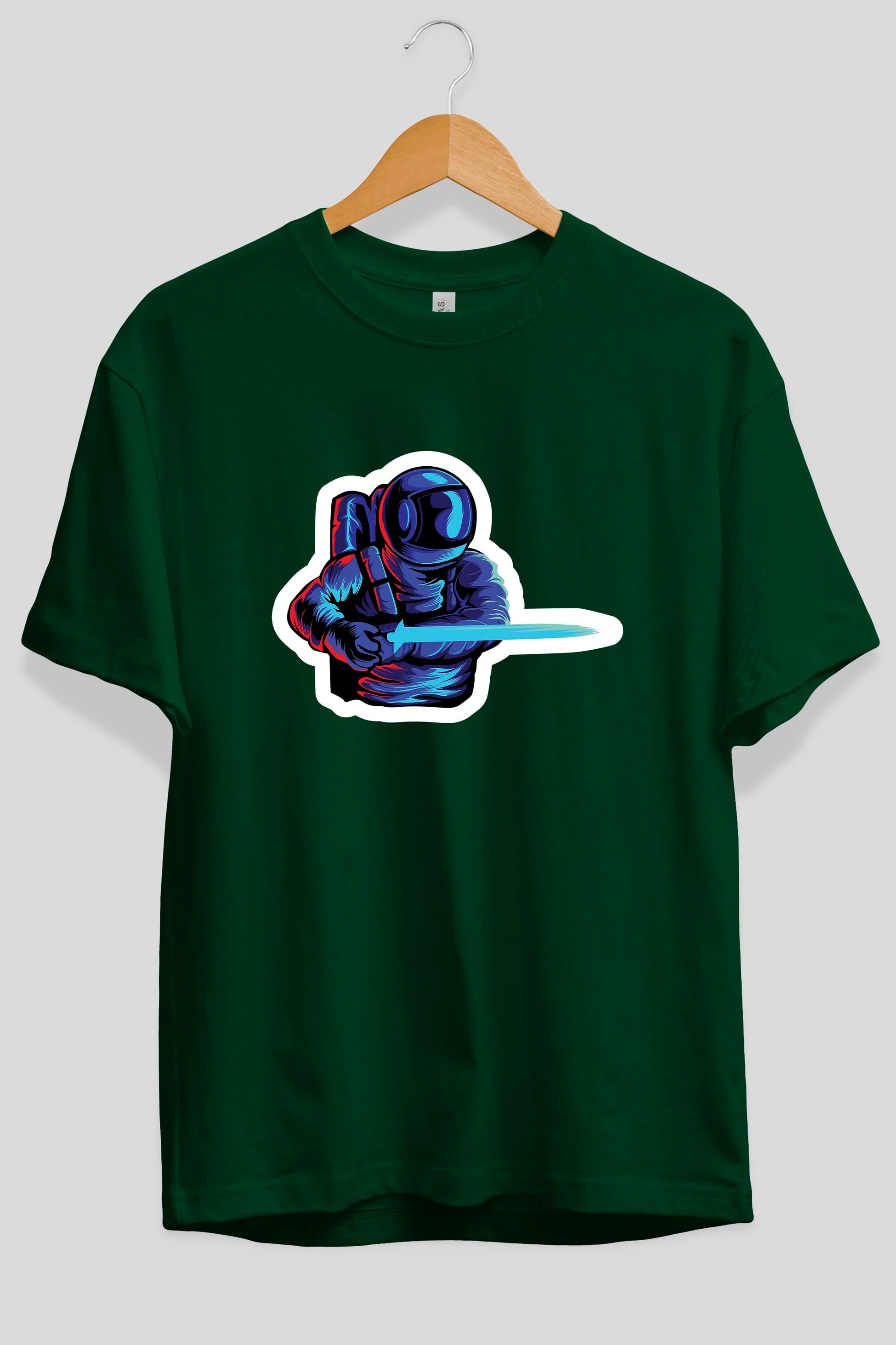 Astro Knight Sticker Ön Baskılı Oversize t-shirt Erkek Kadın Unisex