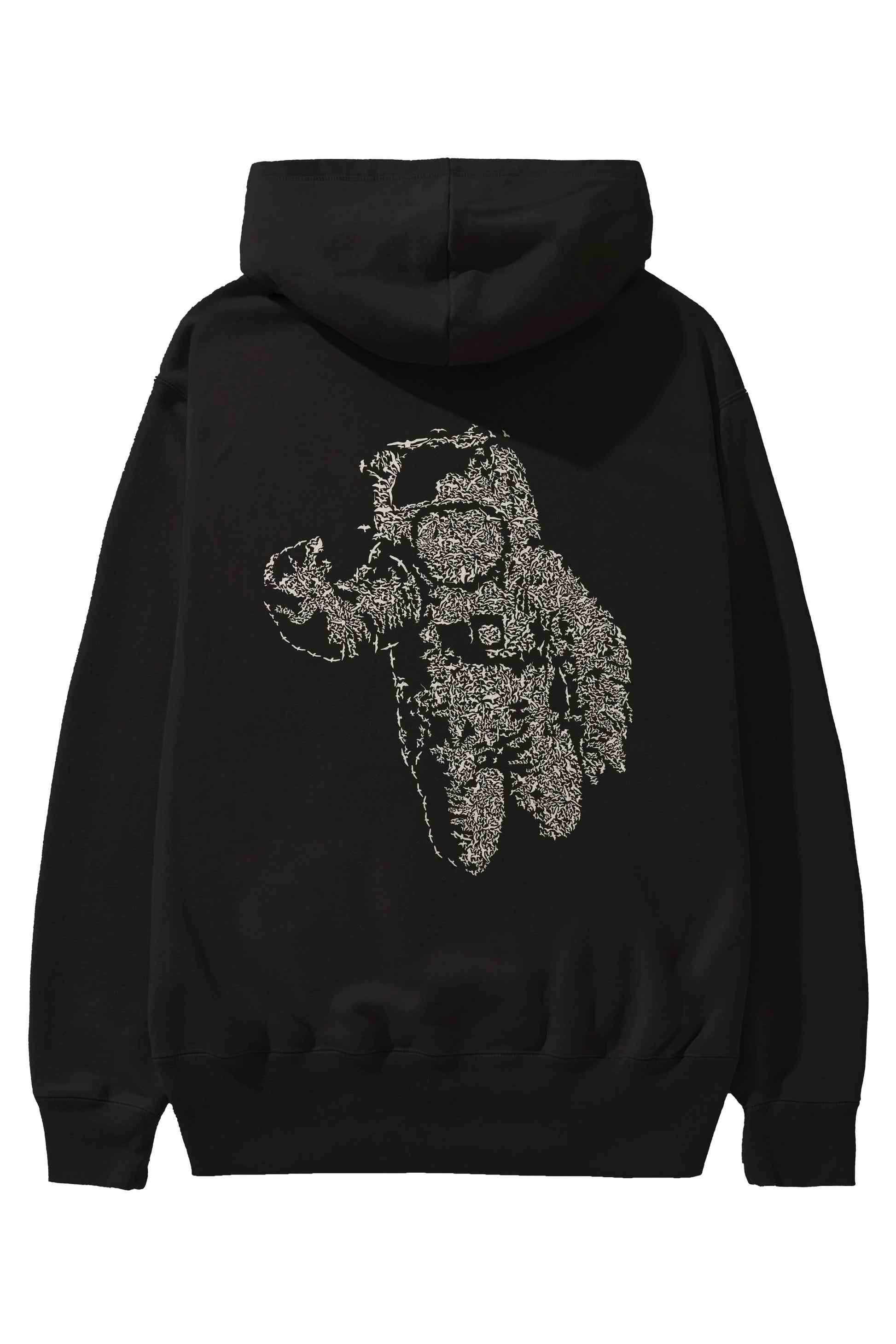 Flying Astronaut Arka Baskılı Hoodie Oversize Kapüşonlu Sweatshirt Erkek Kadın Unisex