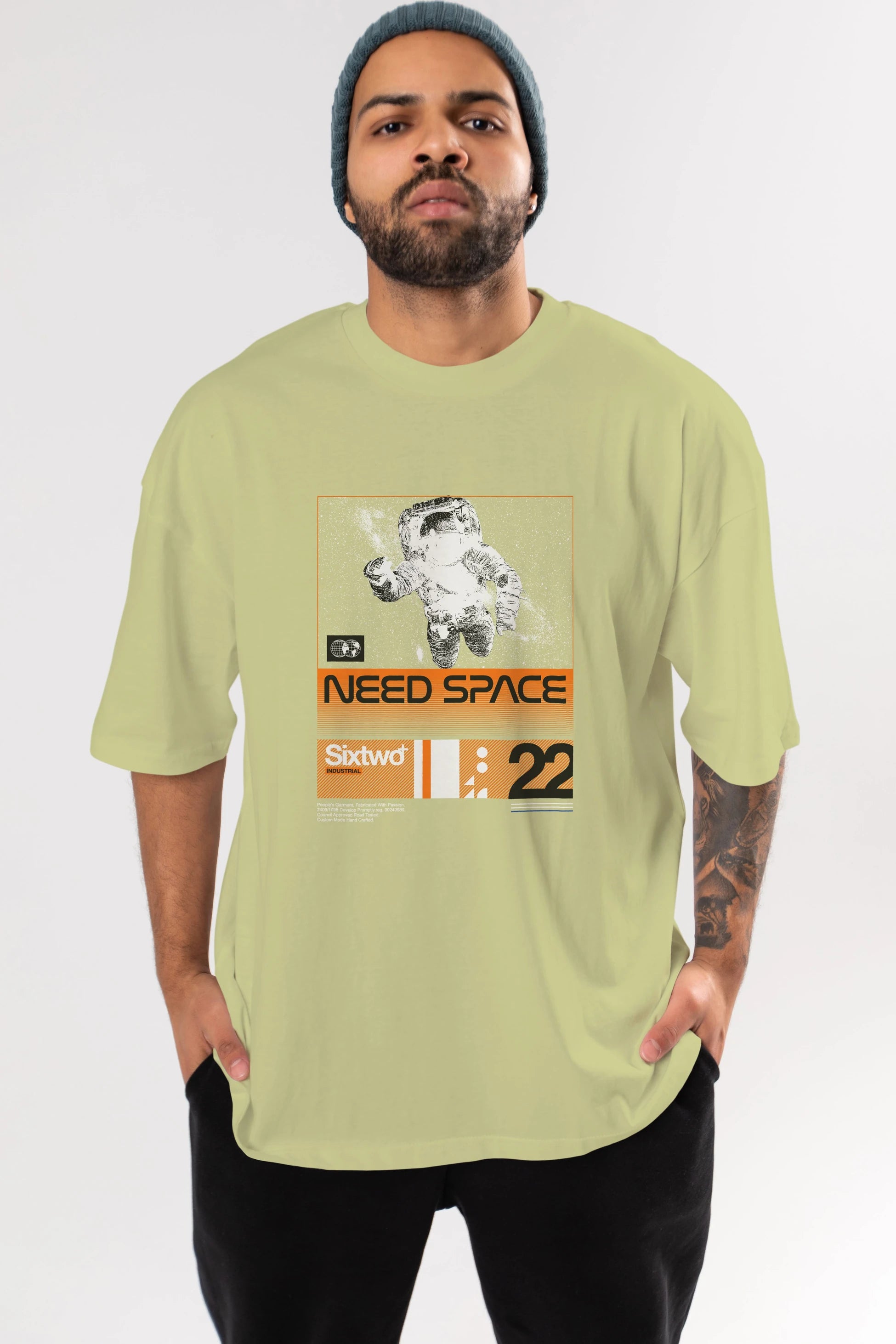 Need Space Ön Baskılı Oversize t-shirt Erkek Kadın Unisex