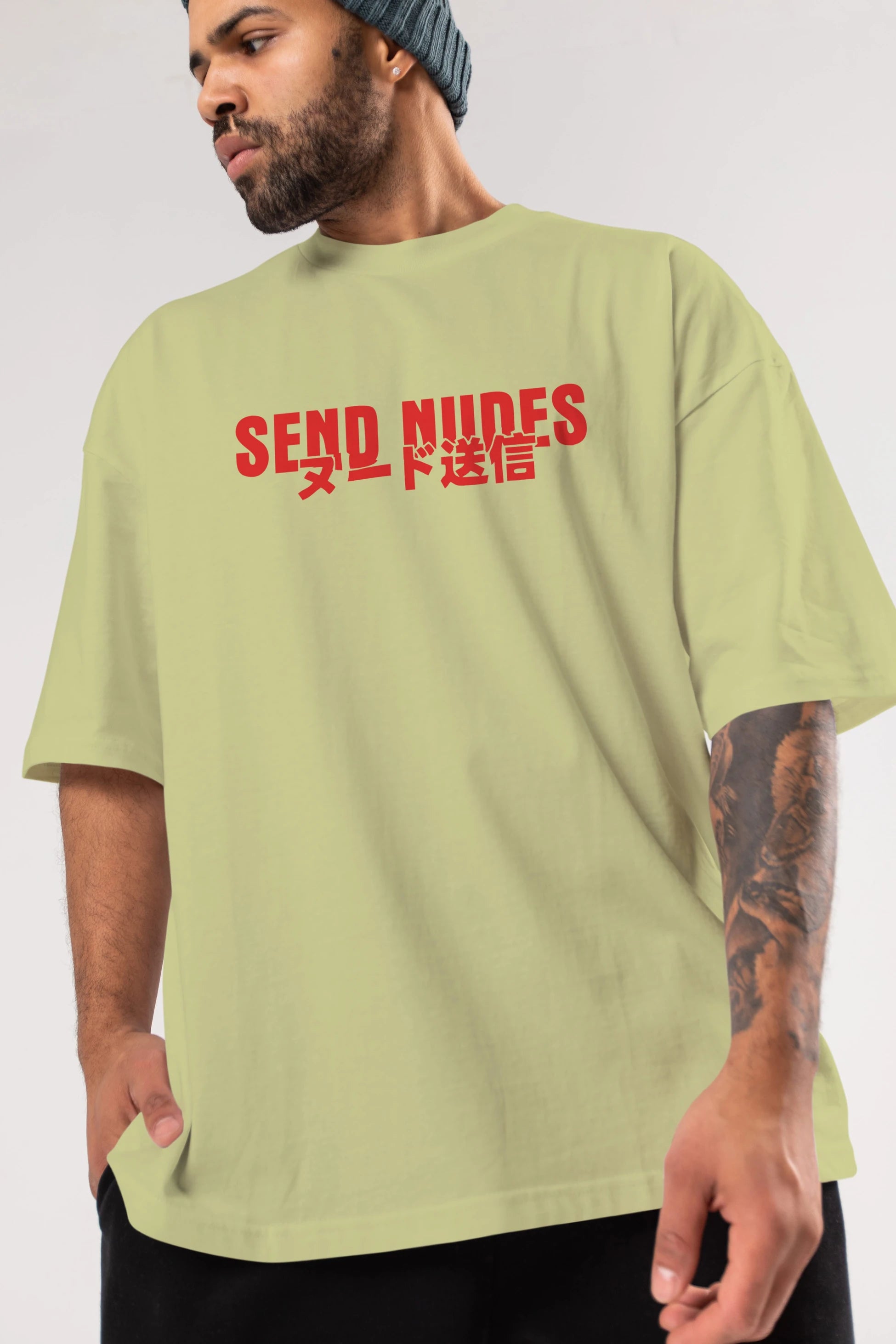 Send Nudes Ön Baskılı Oversize t-shirt %100 pamuk Erkek Kadın Unisex