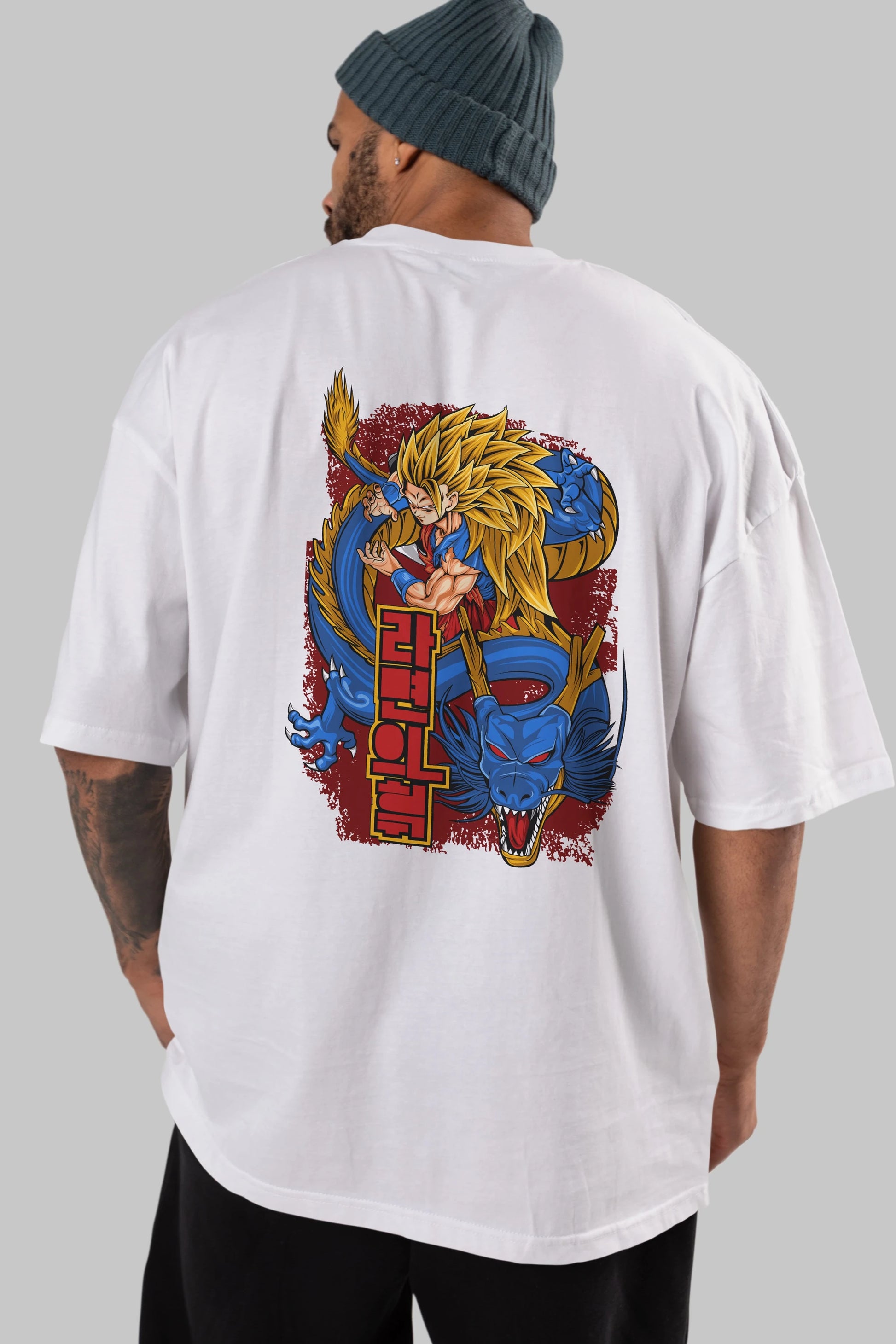 DRAGON BALL Z Anime Arka Baskılı Oversize t-shirt Erkek Kadın Unisex