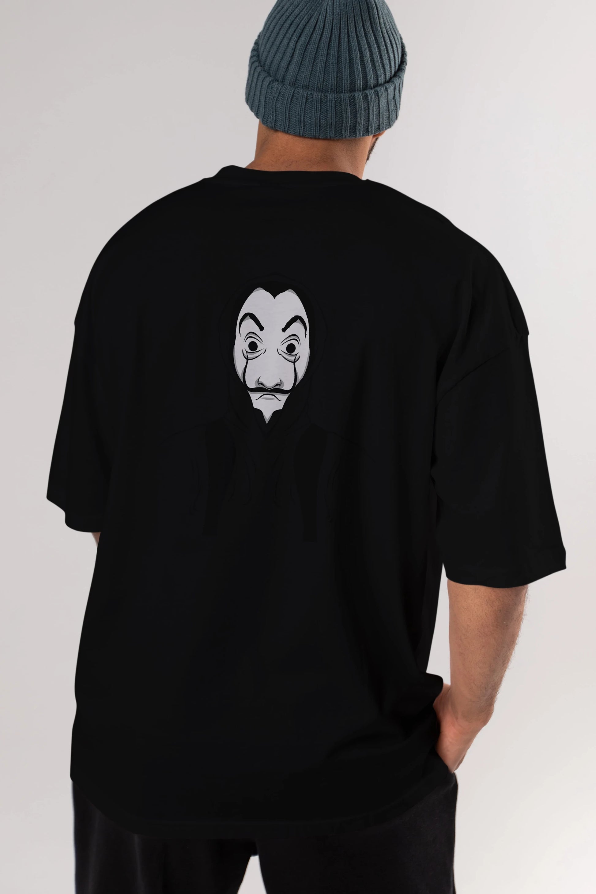 La Casa De Papel (7) Arka Baskılı Oversize t-shirt Erkek Kadın Unisex %100 Pamuk Bisiklet Yaka tişort