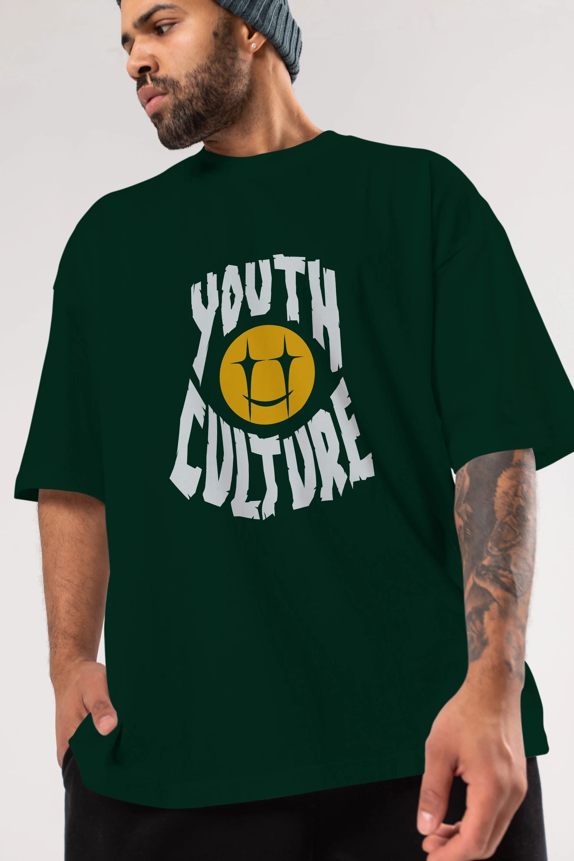 Youth Culture Ön Baskılı Oversize t-shirt Erkek Kadın Unisex