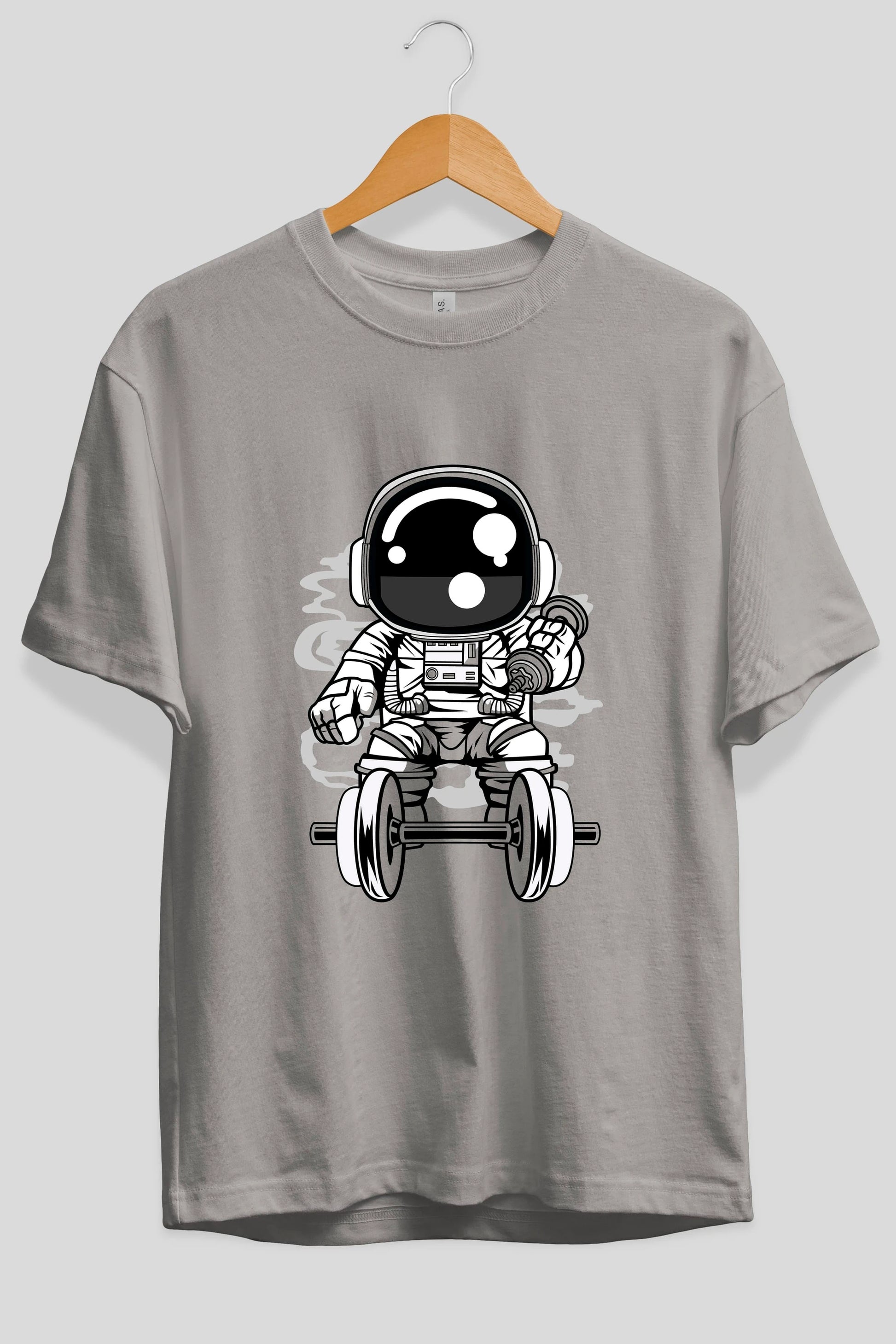 Astronaut Gym Ön Baskılı Oversize t-shirt Erkek Kadın Unisex