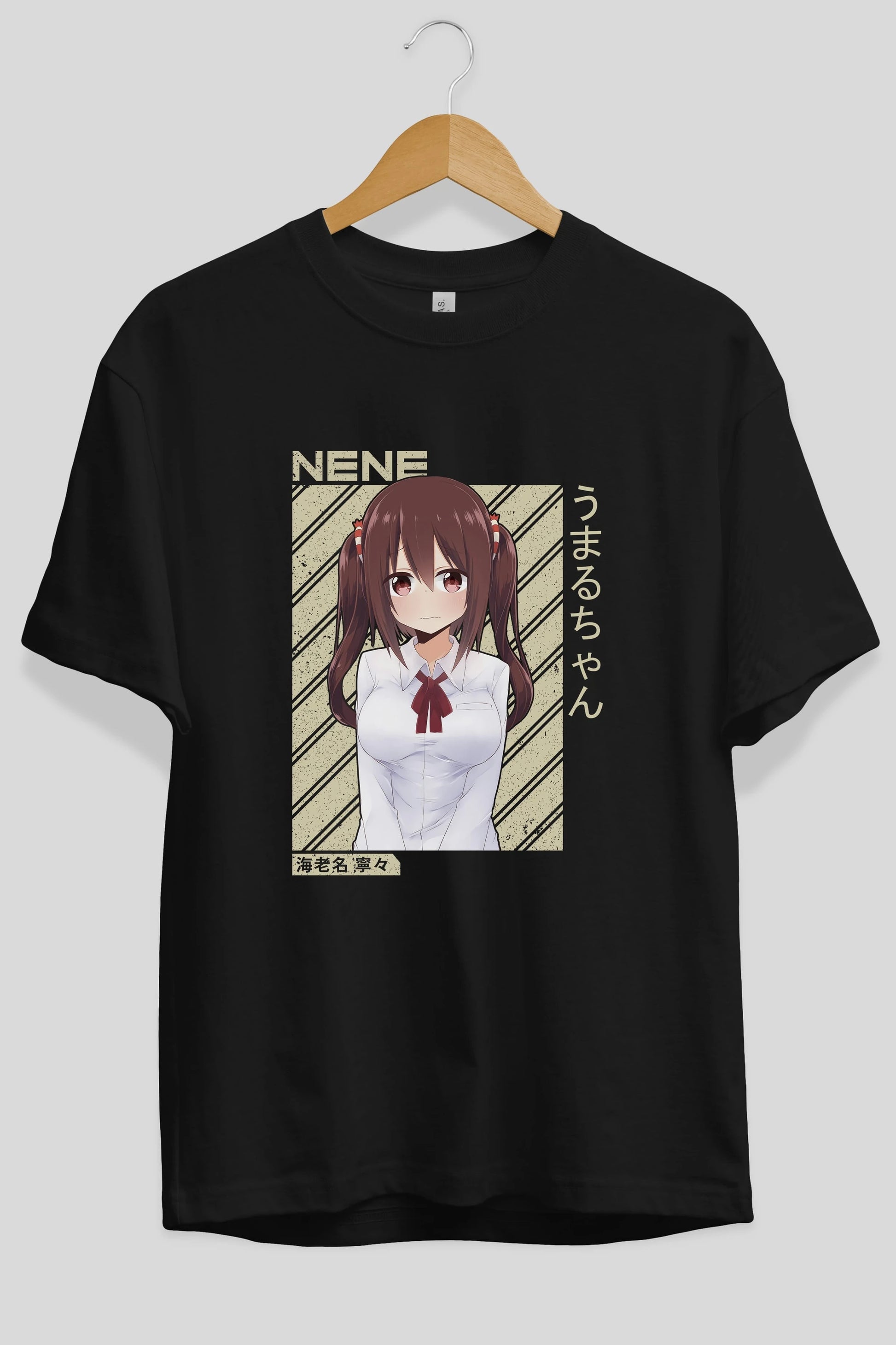 Nene Ebina 1 Anime Ön Baskılı Oversize t-shirt %100 pamuk Erkek Kadın Unisex