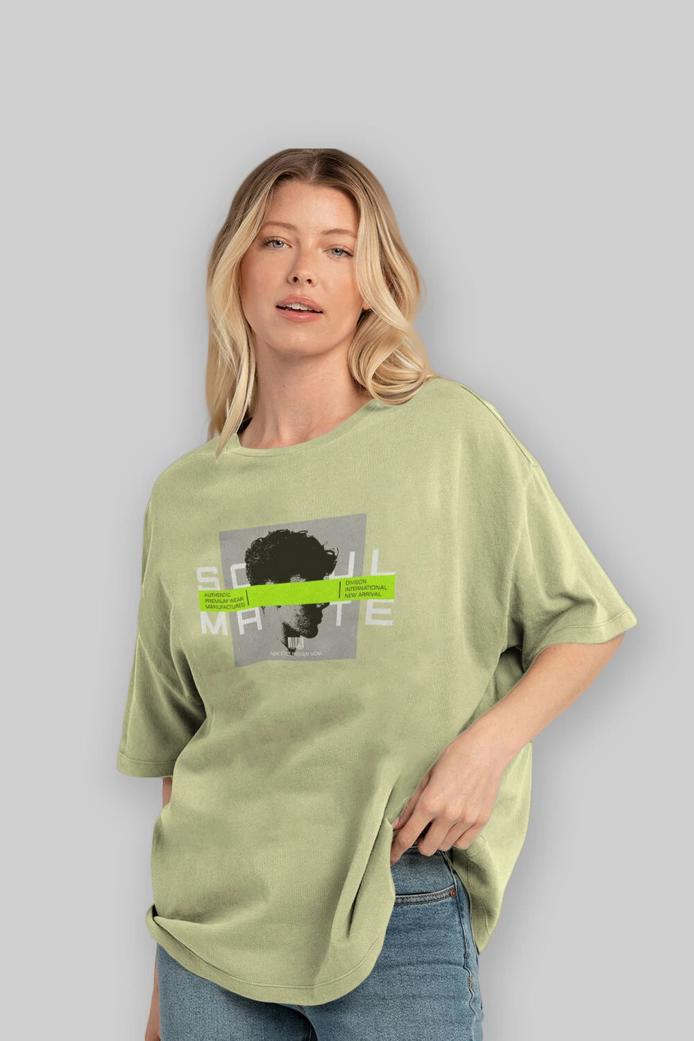 Soul Mate Ön Baskılı Oversize t-shirt Erkek Kadın Unisex