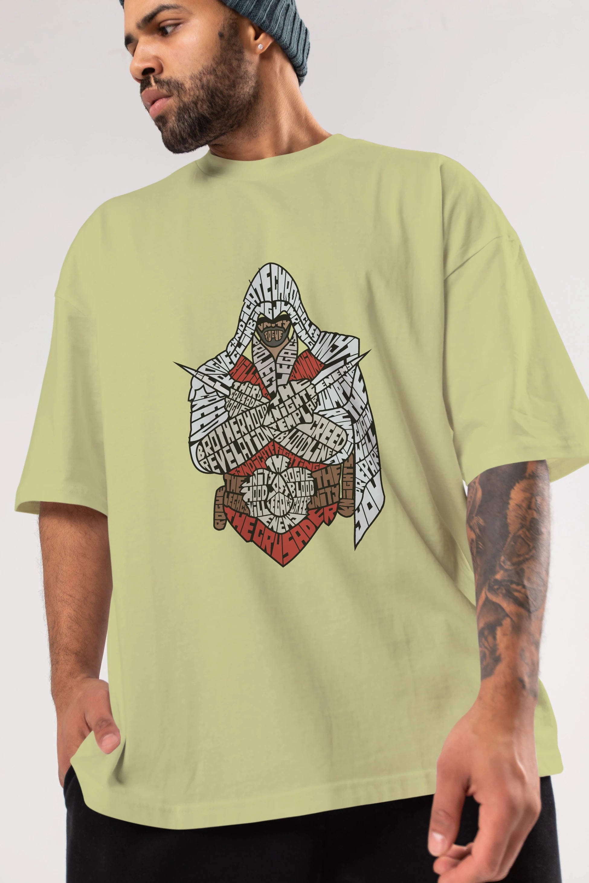 Assassins Ön Baskılı Oversize t-shirt %100 pamuk Erkek Kadın Unisex