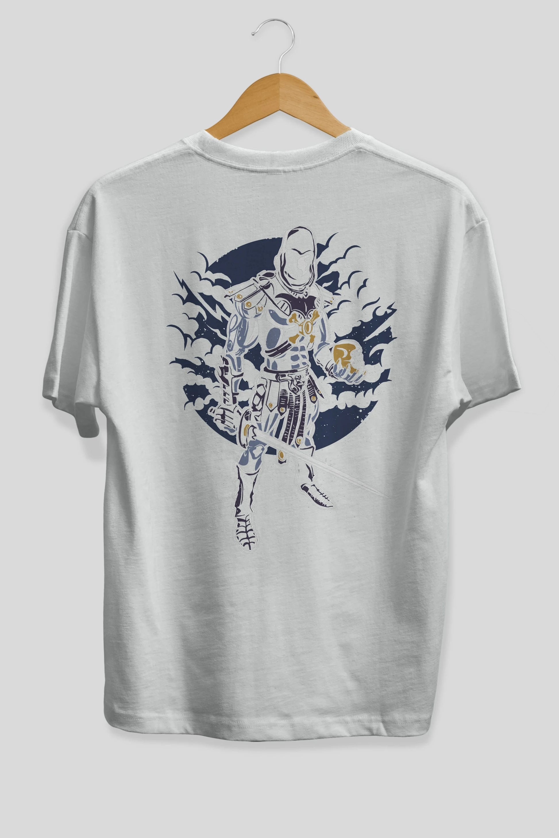 Skeleton King Arka Baskılı Oversize t-shirt Erkek Kadın Unisex %100 Pamuk