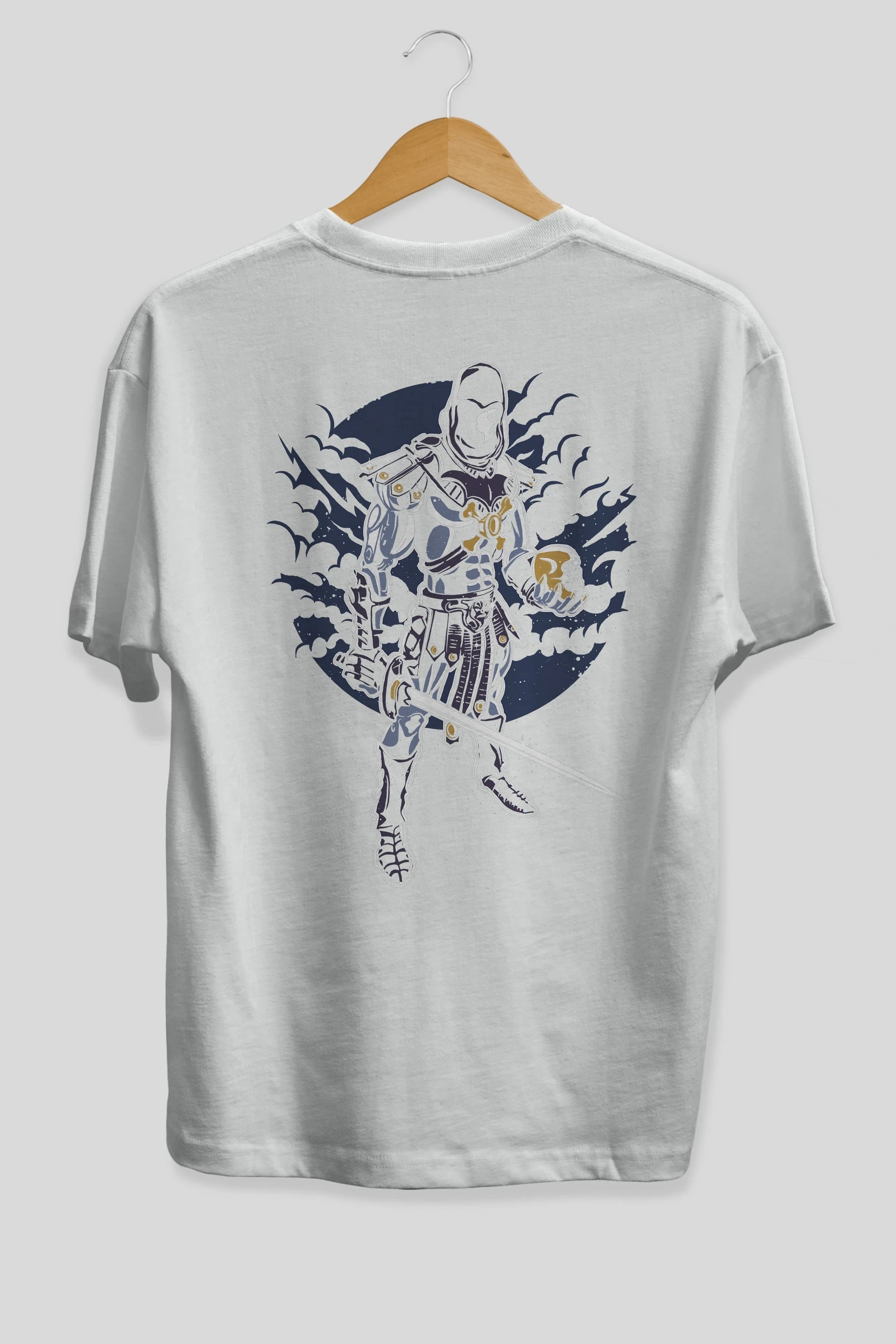 Skeleton King Arka Baskılı Oversize t-shirt Erkek Kadın Unisex %100 Pamuk
