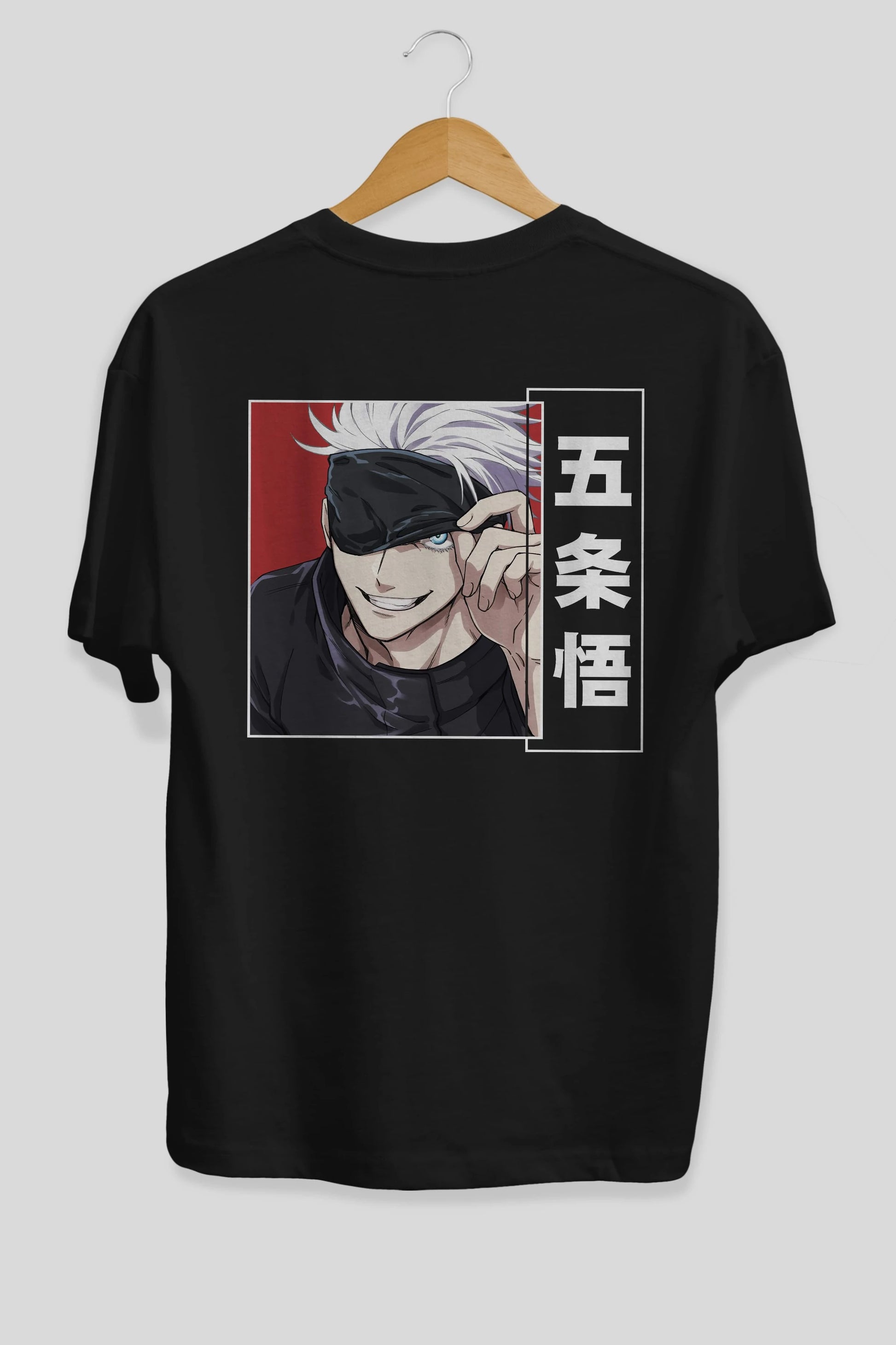 JUJUTSU KAISEN Anime Arka Baskılı Oversize t-shirt Erkek Kadın Unisex