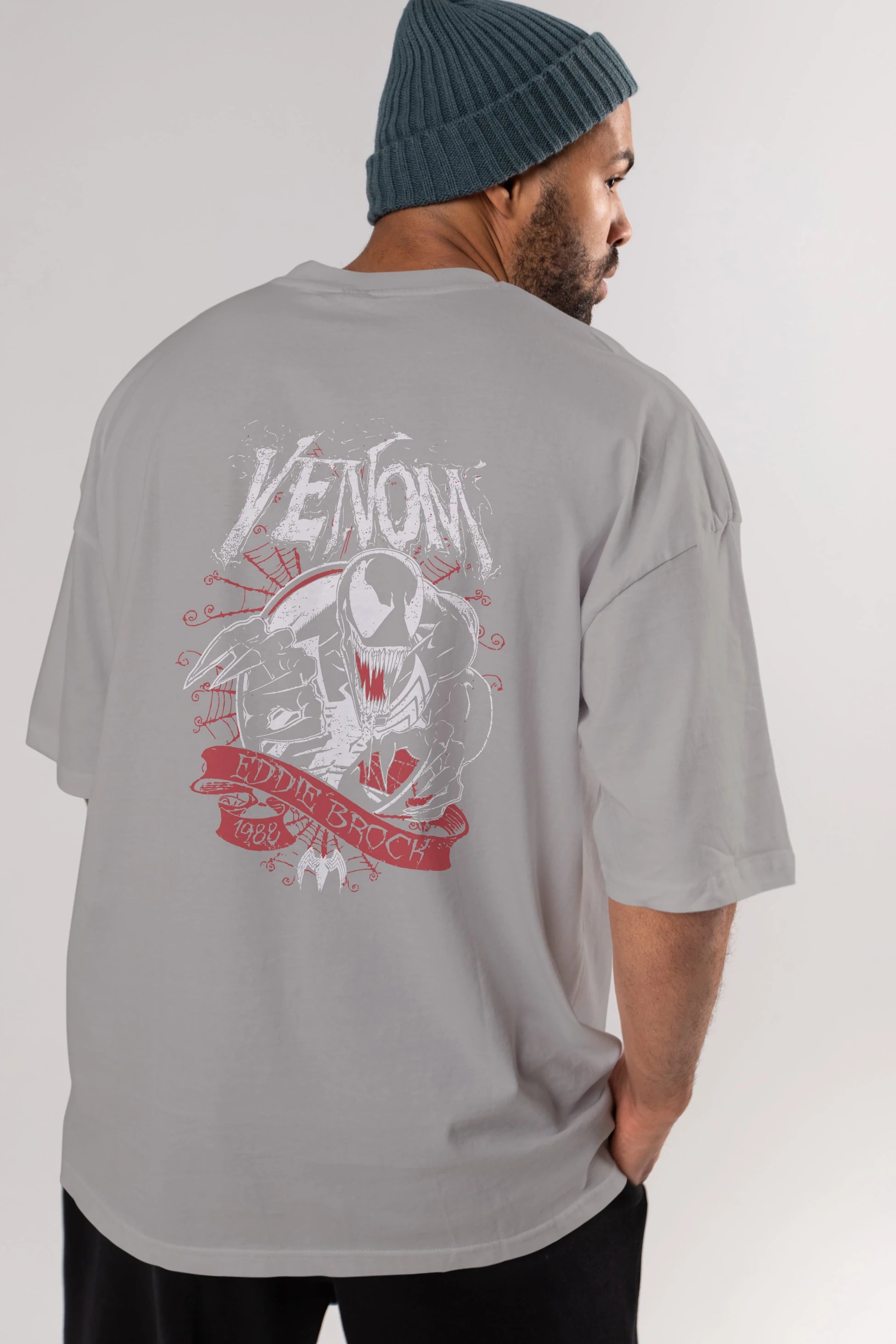 Venom (11) Arka Baskılı Oversize t-shirt Erkek Kadın Unisex %100 Pamuk Bisiklet Yaka tişort