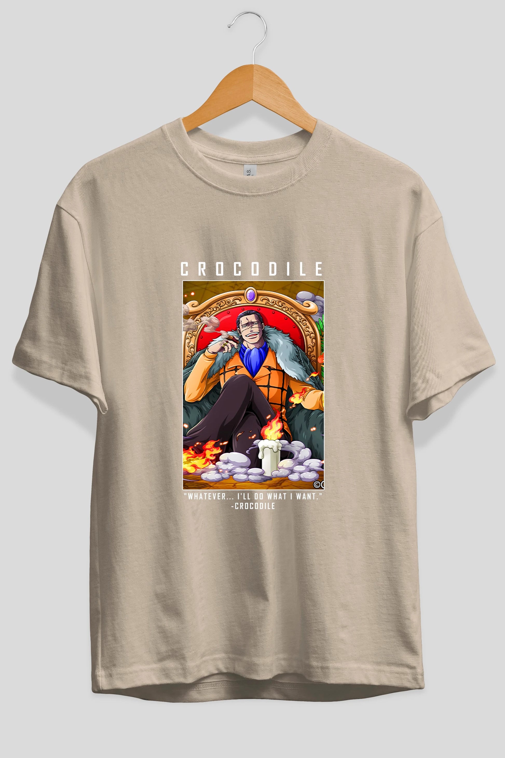 Crocodile Anime Ön Baskılı Oversize t-shirt Erkek Kadın Unisex