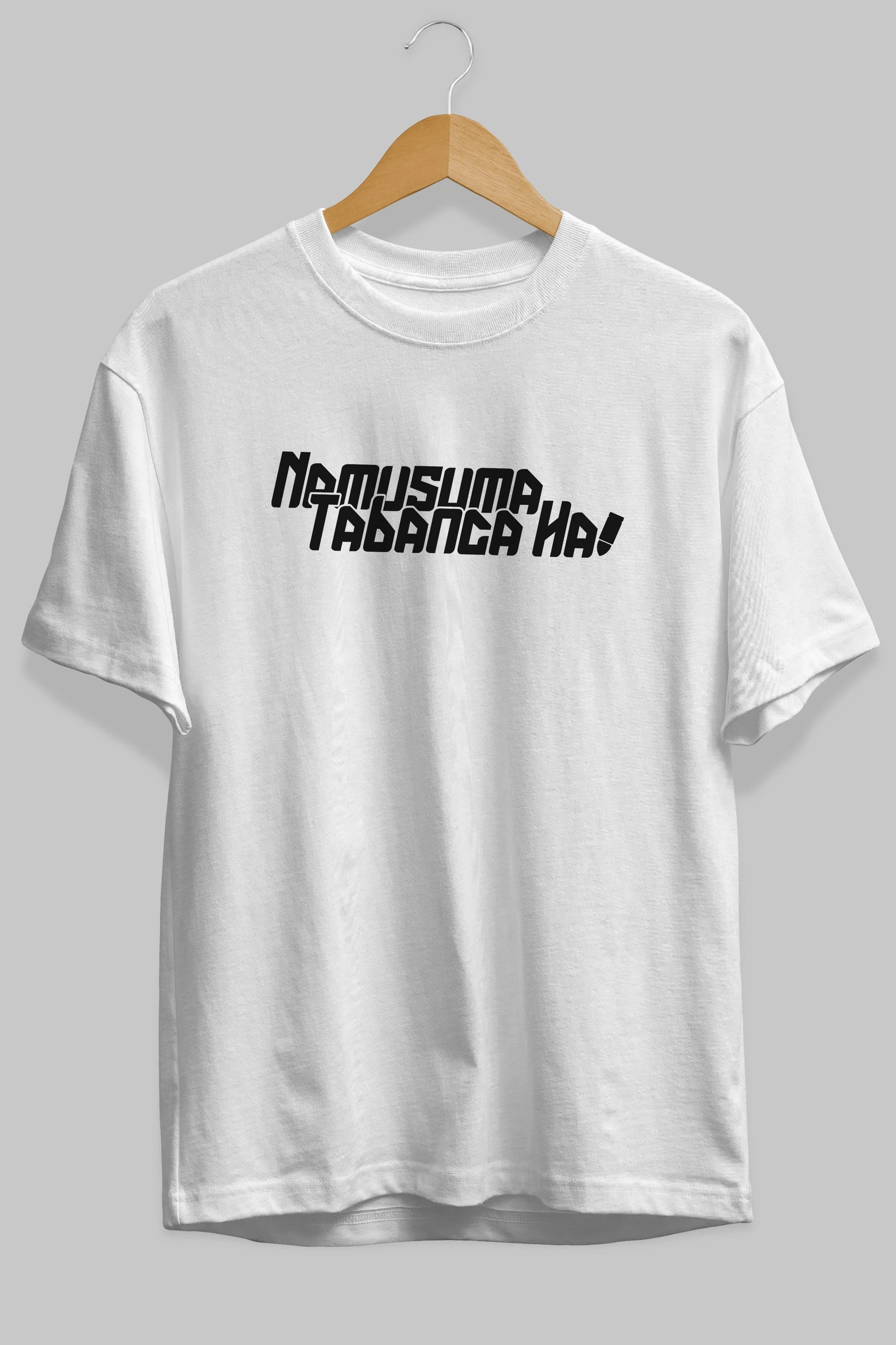 Namusuma Tabanca Ha Ön Baskılı Oversize t-shirt %100 pamuk Erkek Kadın Unisex