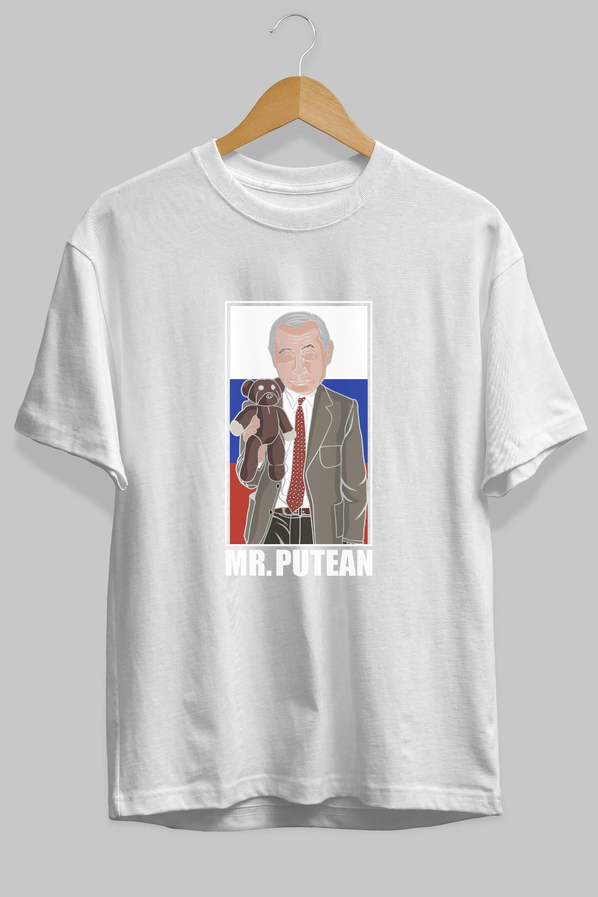 Mr Putean Ön Baskılı Oversize t-shirt Erkek Kadın Unisex %100 Pamuk tişort