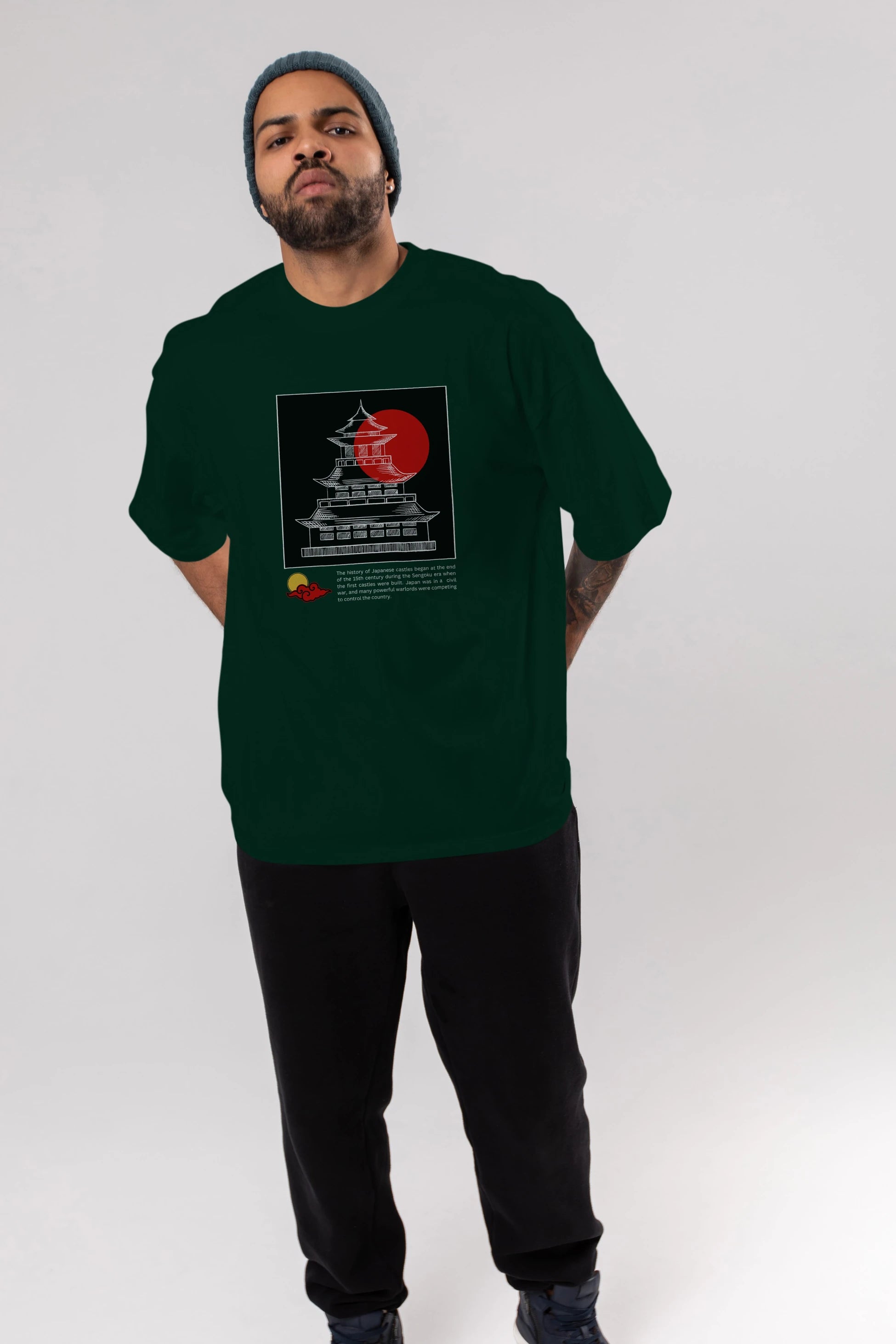 Retro Japanese Ön Baskılı Oversize t-shirt Erkek Kadın Unisex