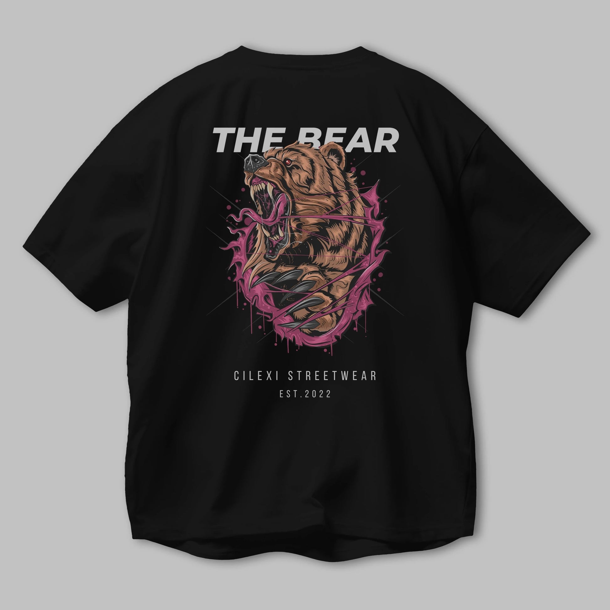 The Bear Arka Baskılı Oversize t-shirt Erkek Kadın Unisex
