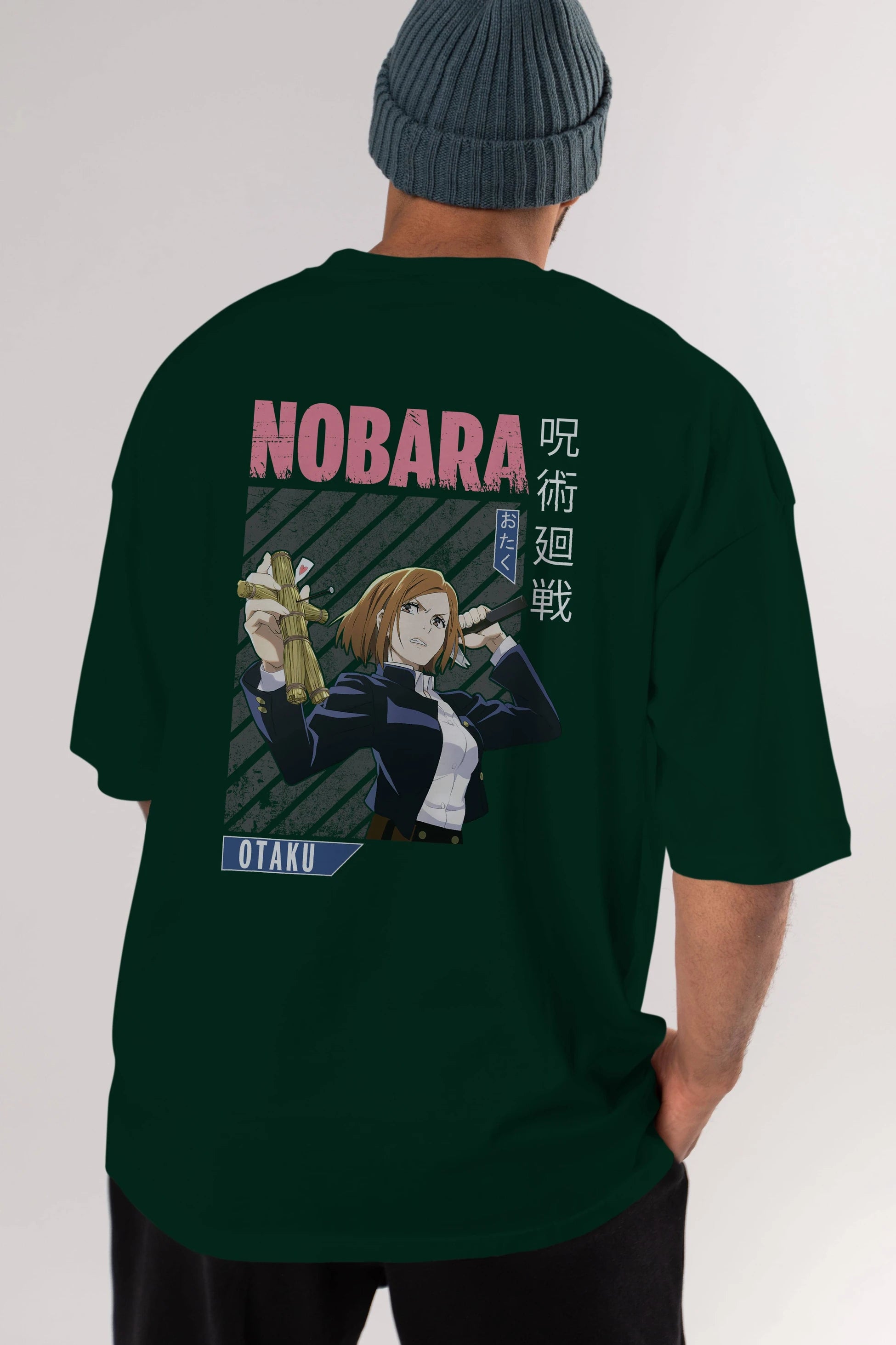 Nobara Kugisaki 6 Anime Arka Baskılı Oversize t-shirt Erkek Kadın Unisex