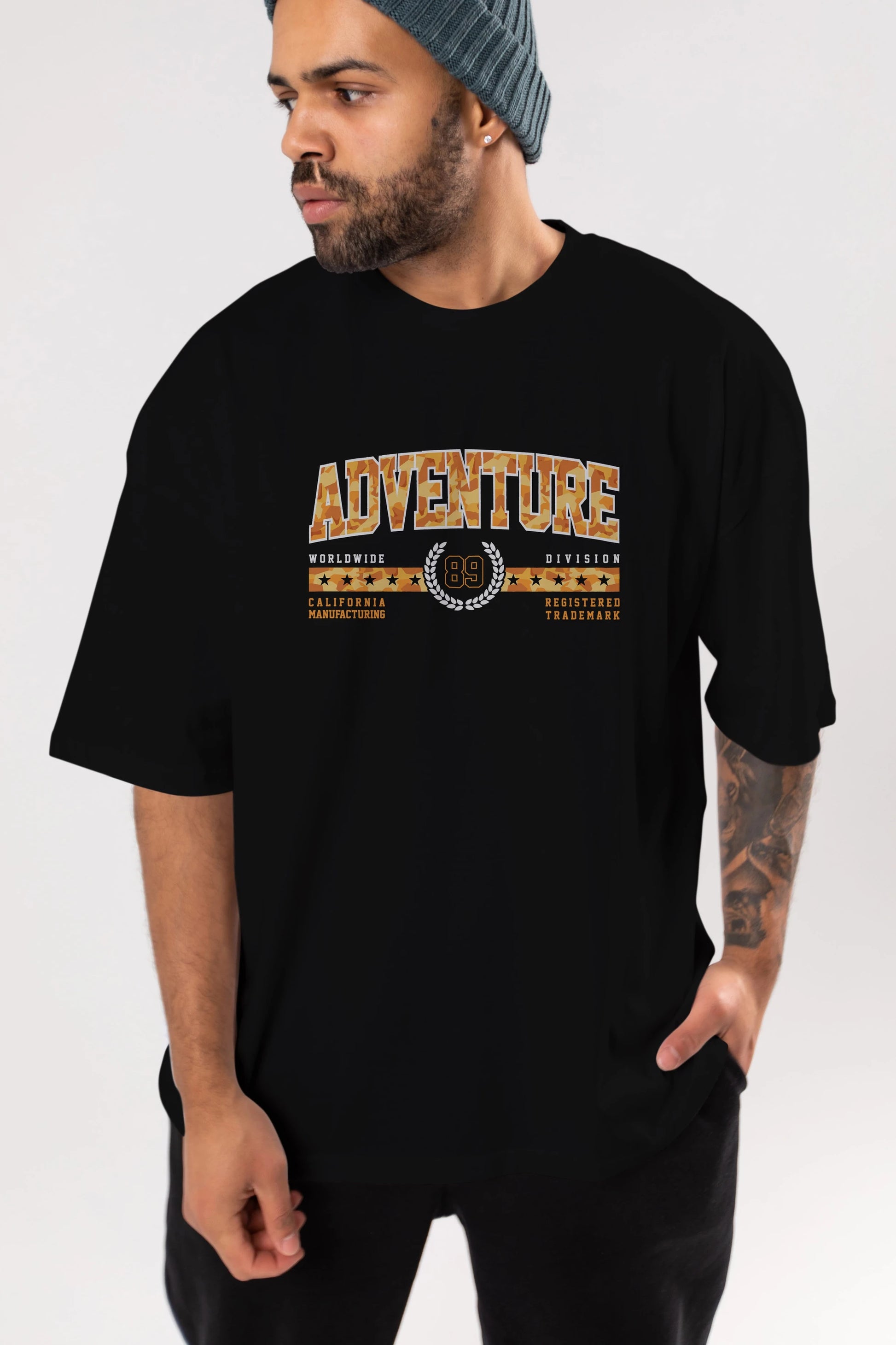 Adventure Ön Baskılı Oversize t-shirt Erkek Kadın Unisex