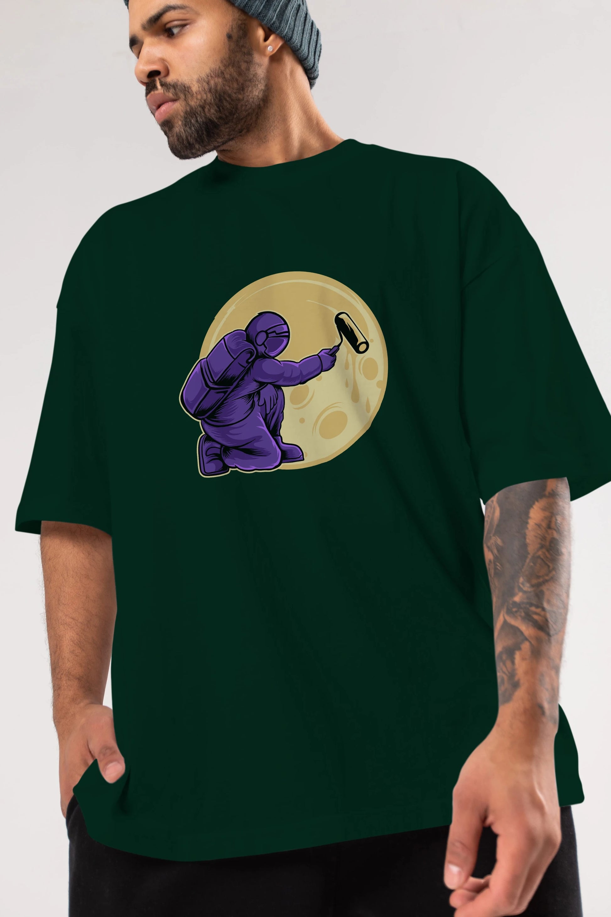 Astropaint Ön Baskılı Oversize t-shirt Erkek Kadın Unisex