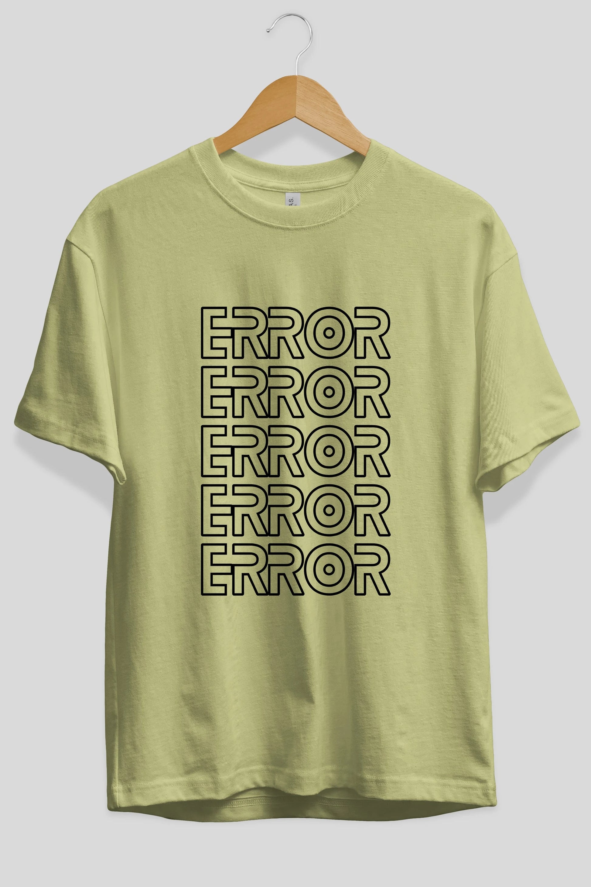 Error Yazılı Ön Baskılı Oversize t-shirt Erkek Kadın Unisex