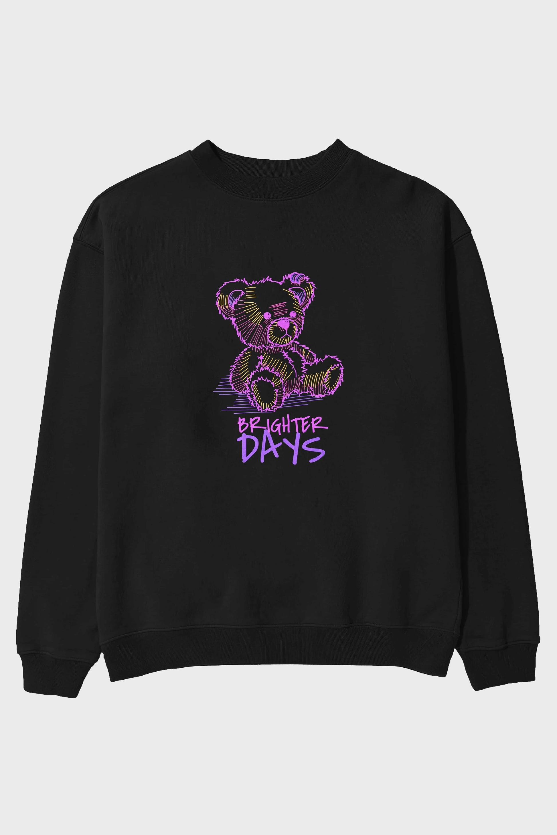 Brighter Days Ön Baskılı Oversize Sweatshirt Erkek Kadın Unisex