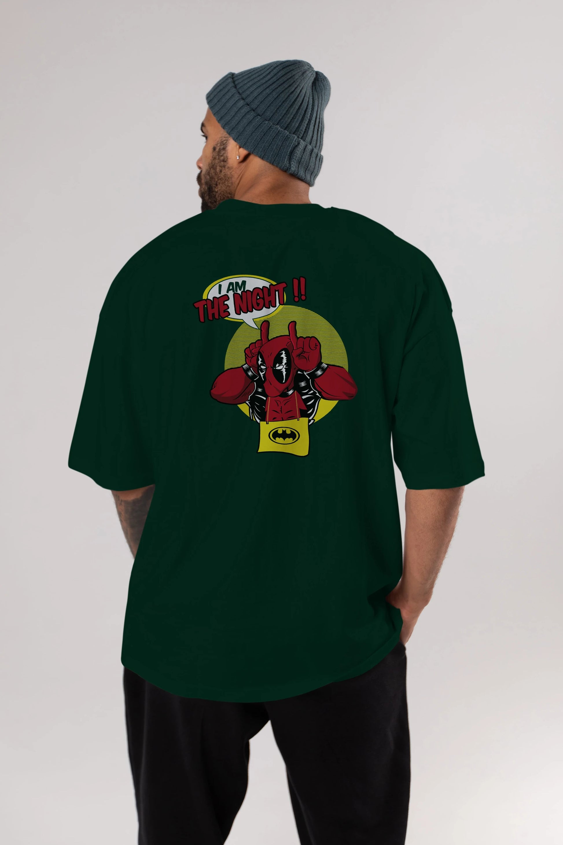 Deadpool (1) Arka Baskılı Oversize t-shirt Erkek Kadın Unisex %100 Pamuk Bisiklet Yaka tişort