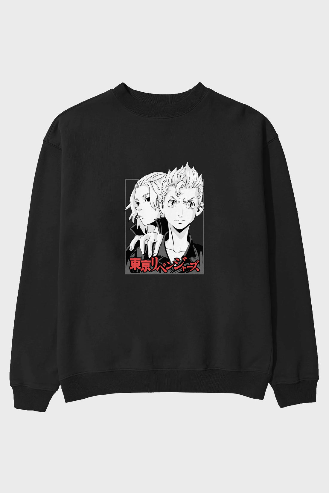 TOKYO REVENGERS Anime Ön Baskılı Oversize Sweatshirt Erkek Kadın Unisex